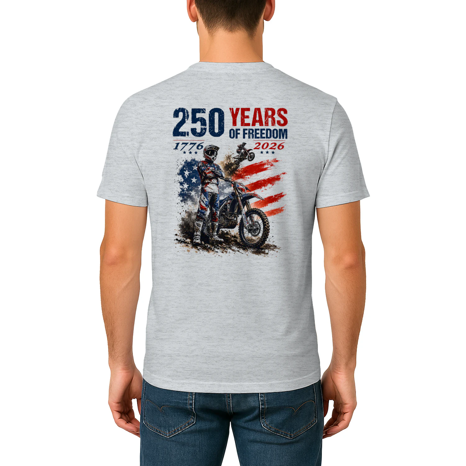 Dirt Bike Motocross 250 Years Of Freedom