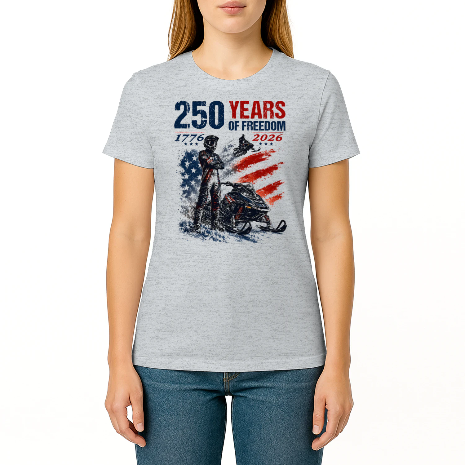Snowmobile Sled 250 Years Of Freedom
