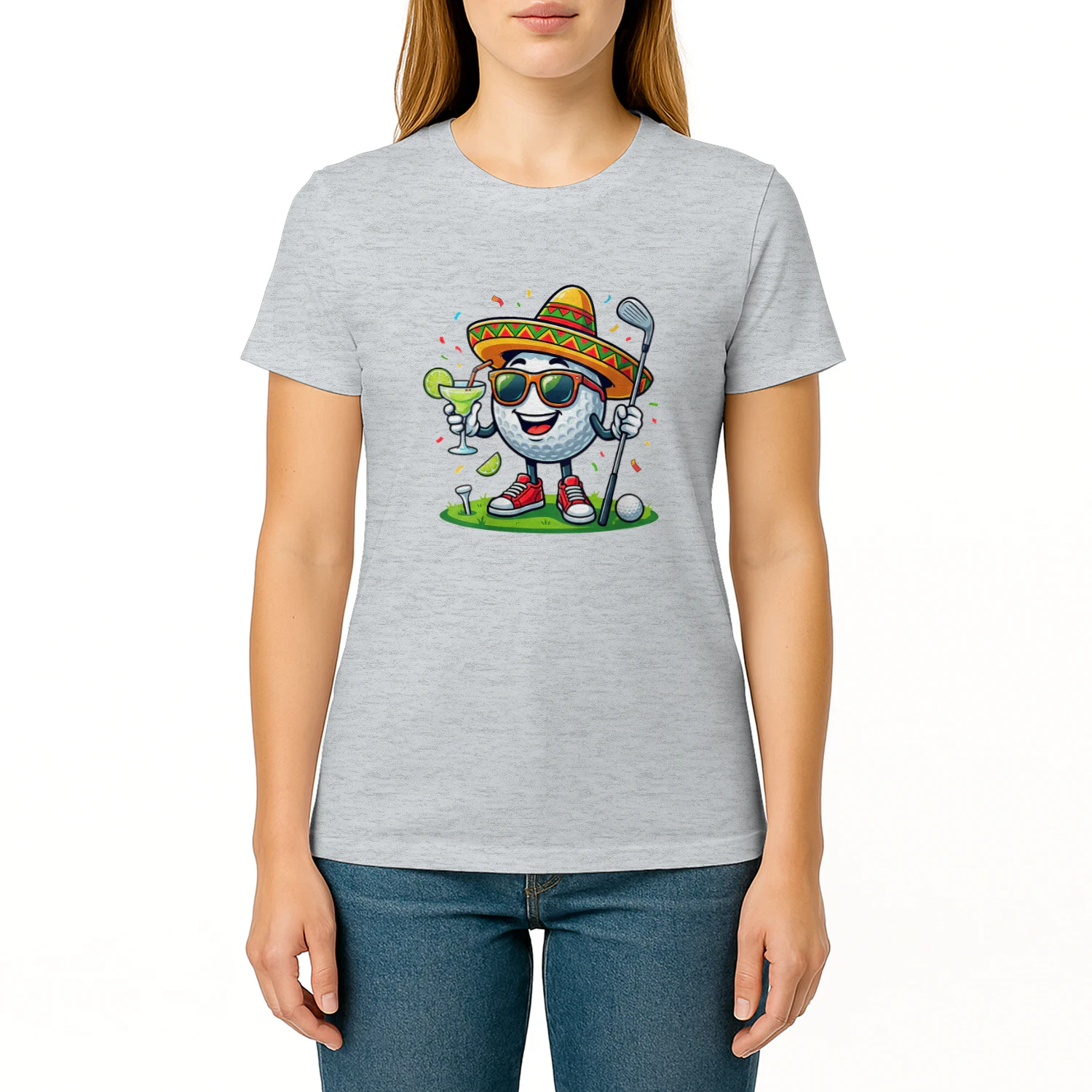 Women's Funny Cinco De Mayo Golf Margarita with Sombrero Fiesta Golf