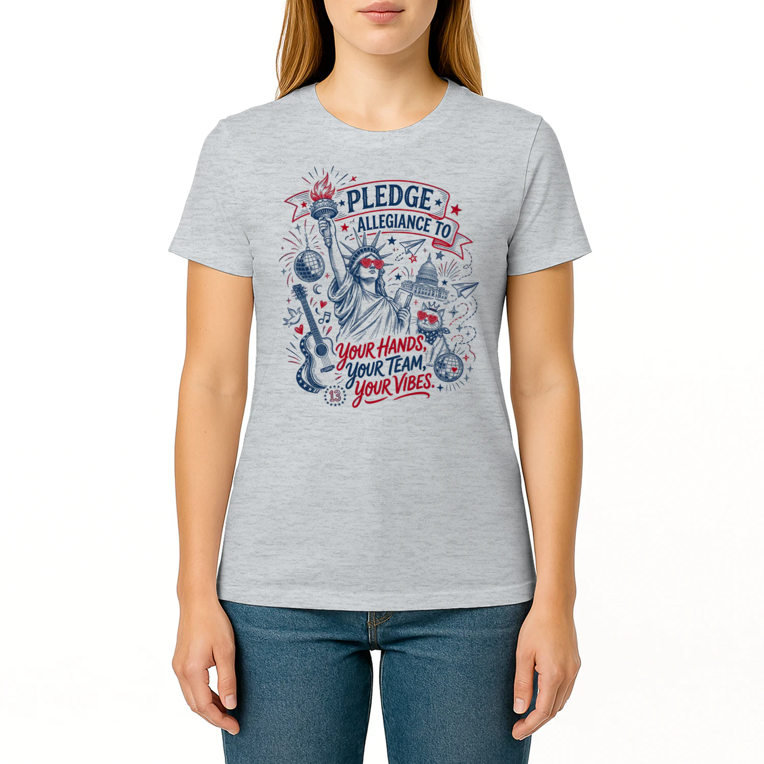 Pledge Allegiance to Your Hands Your Team Your Vibes America Comfort