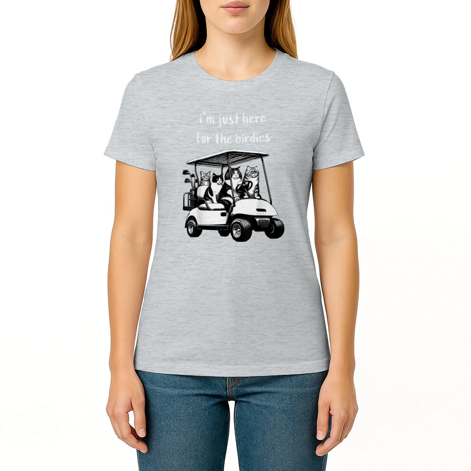 Funny Golf Cat Dad Funny Golf Cart Golfing Men Boy Game Day
