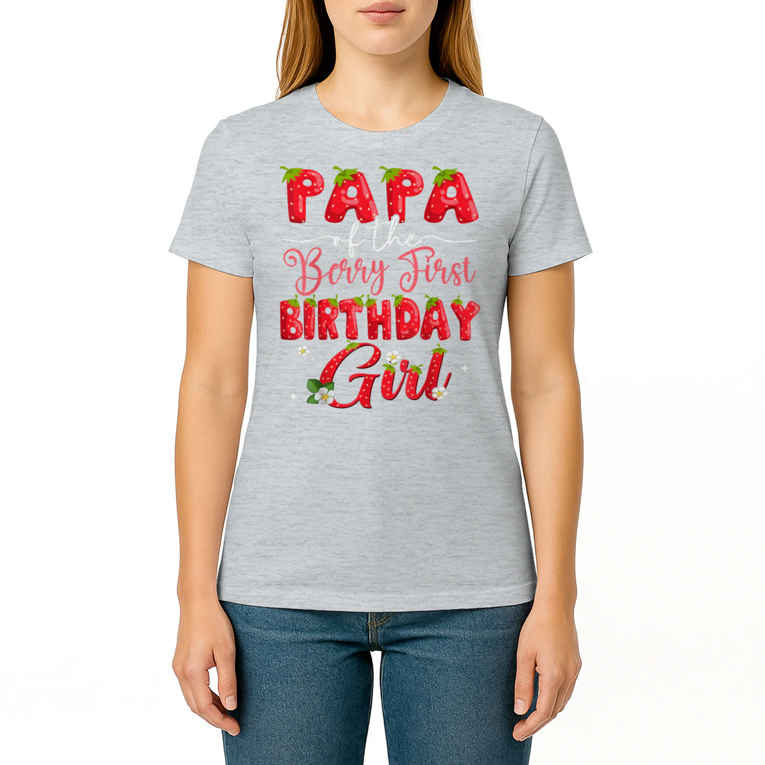 Papa Of The Berry First Birthday Girl Strawberry Lover