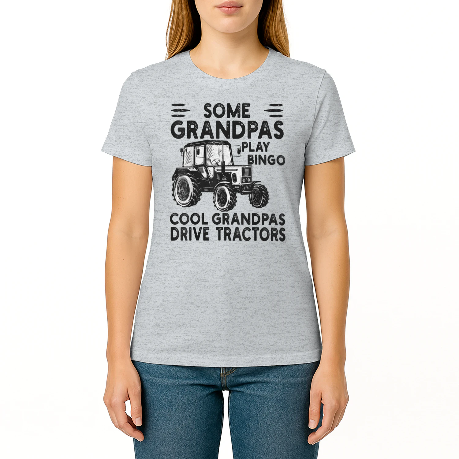 Mens Funny Some Grandpas Play Bingo Cool Grandpas Drive Tractors