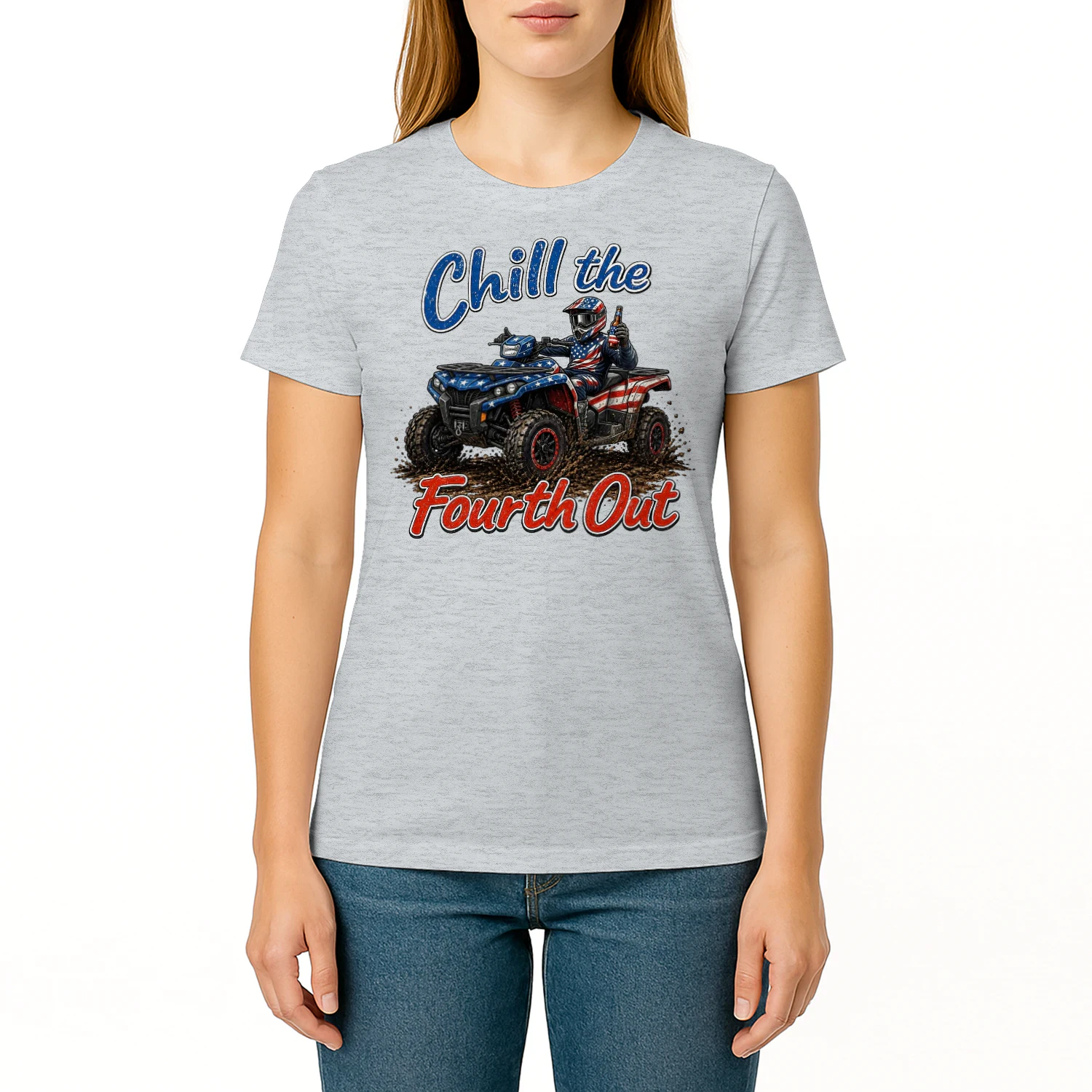ATV Four Wheeler Funny Chill The Fourth Out