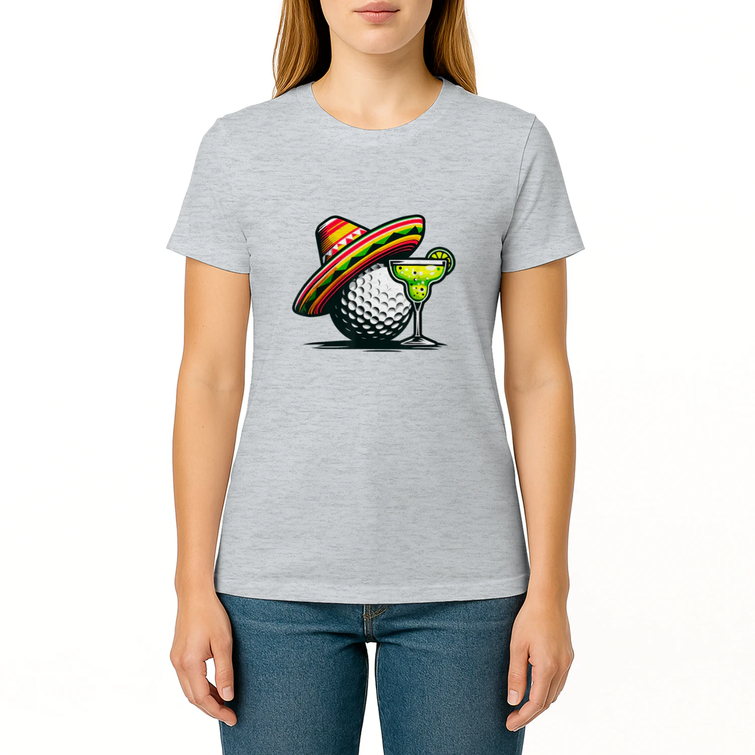 Cinco de Mayo Golf Ball with Sombrero and Margarita Golfer