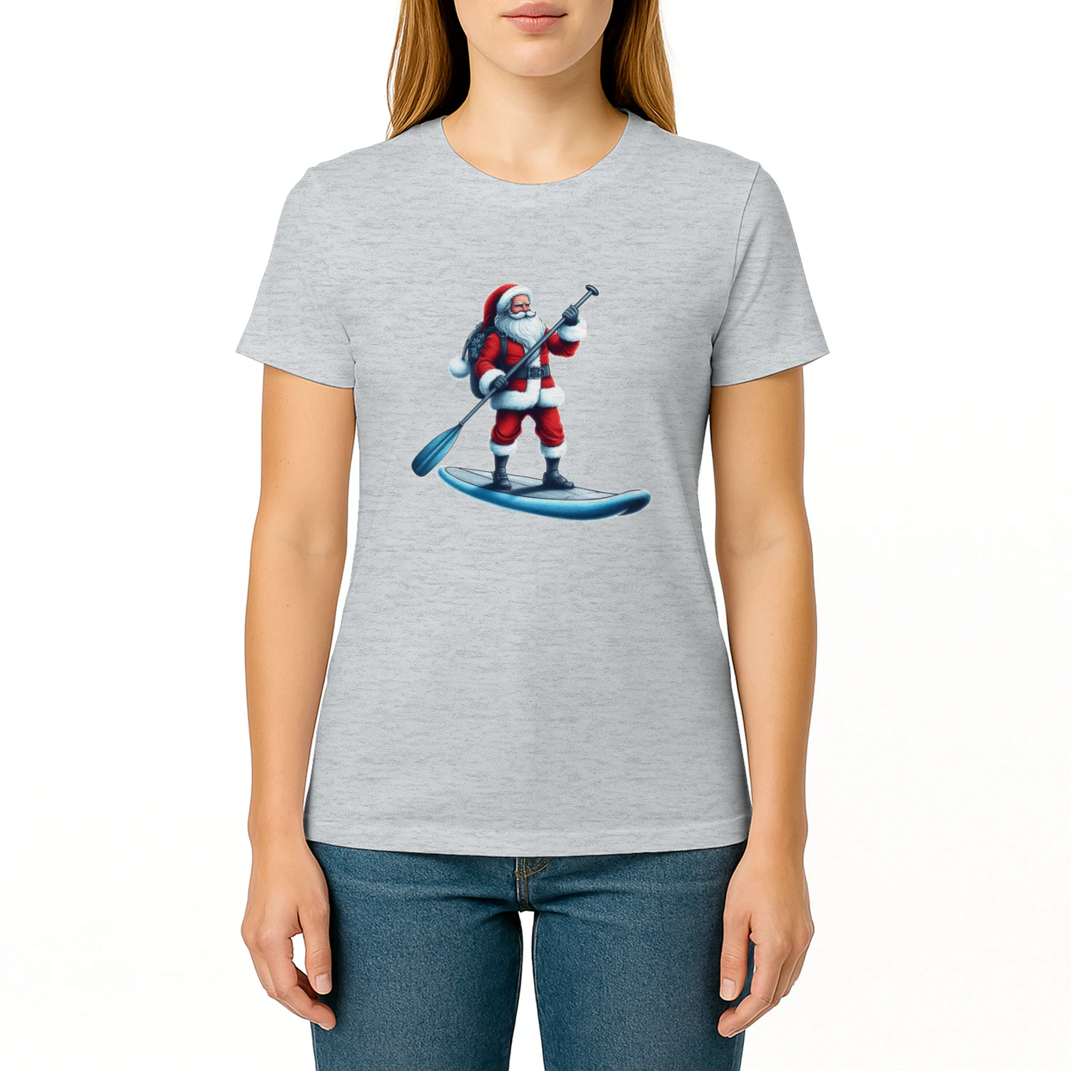 Stand-up Paddleboarding Santa Funny Hobbies