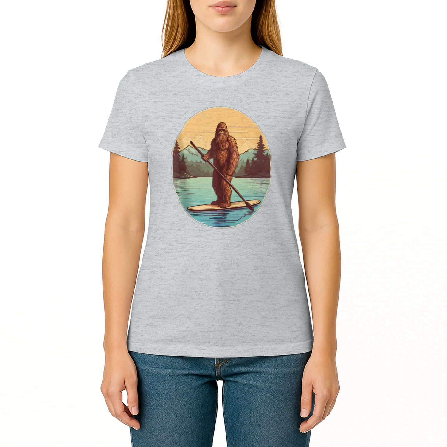 Funny Paddleboarding Bigfoot Paddleboard SUP