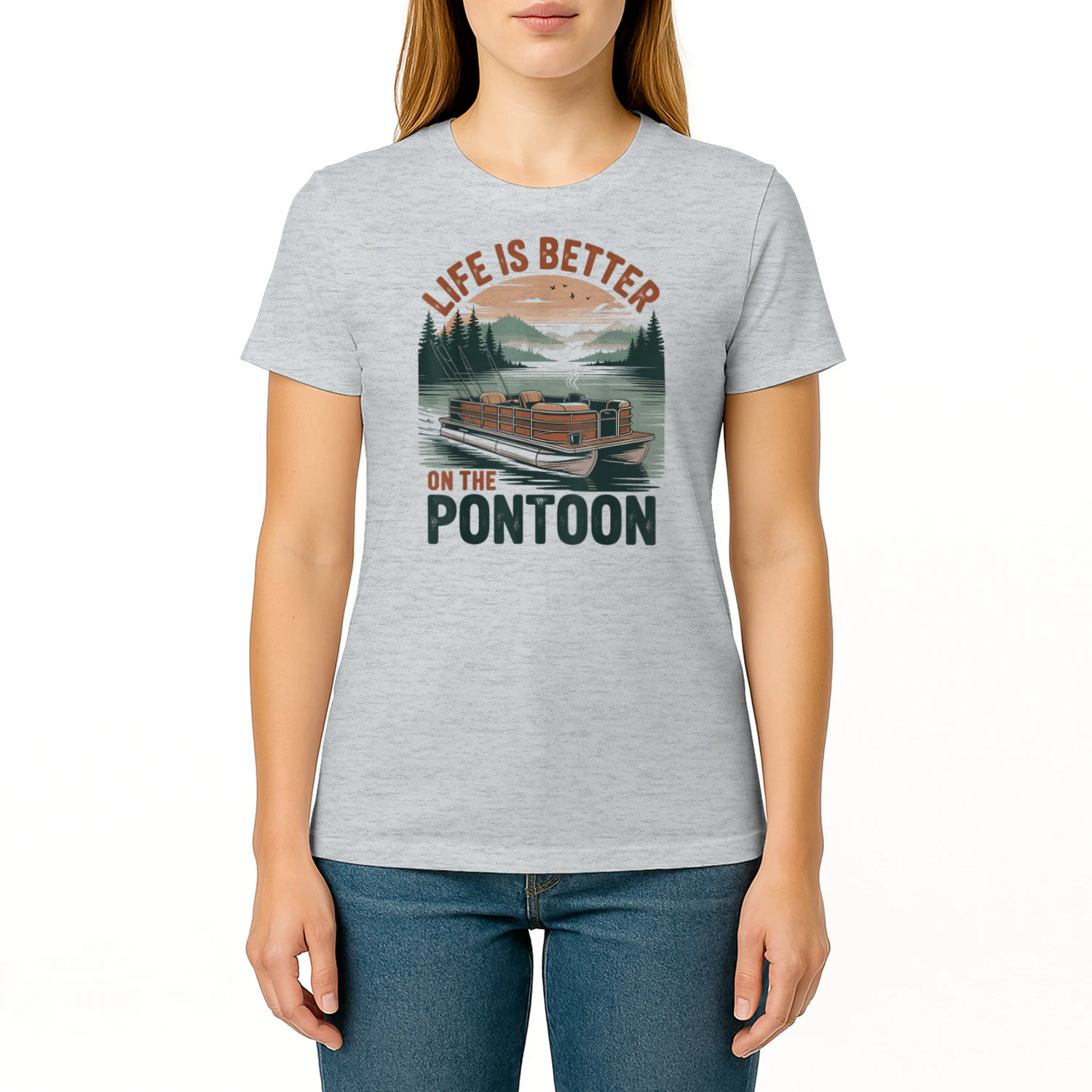 Vintage Pontoon Captain Pontoon Boat Vacation Summer Boating