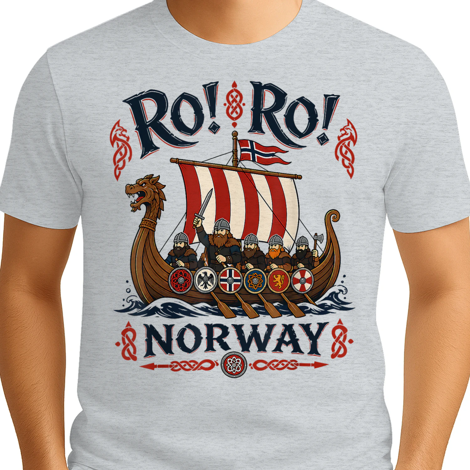 Row Norway Viking Ship Funny Norwegian Saying