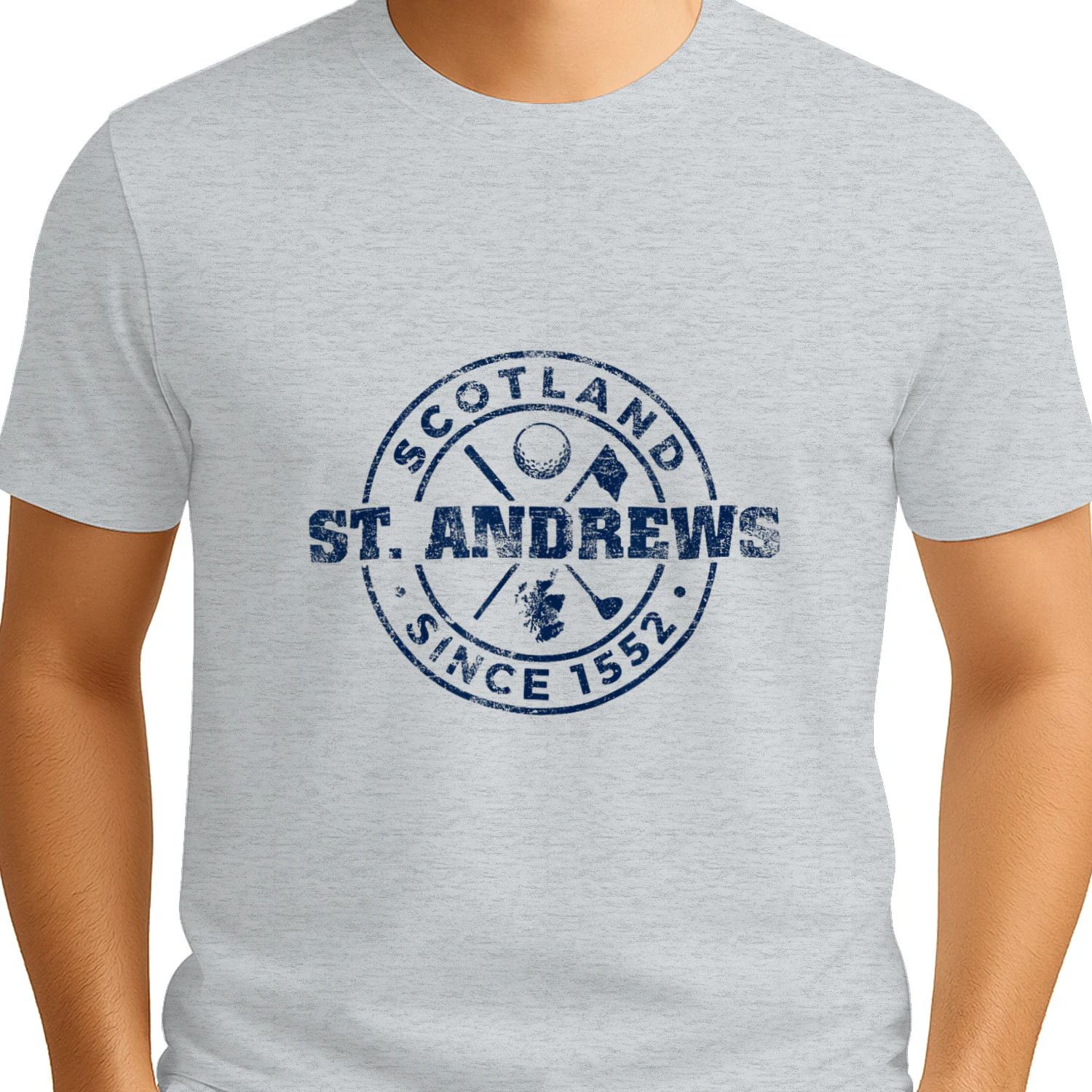 St Andrews Scotland Golf 1552 Navy Imprint Distressed