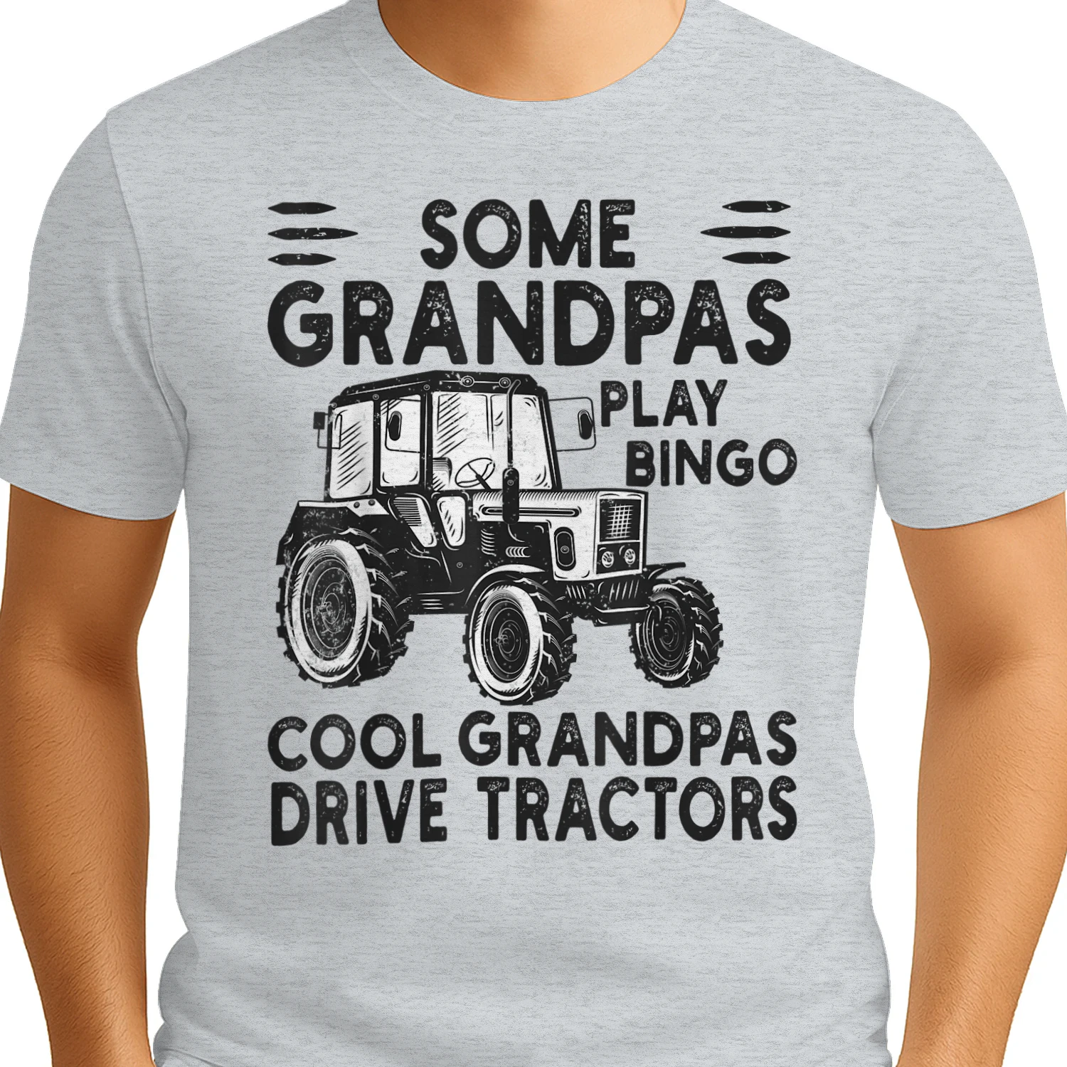 Mens Funny Some Grandpas Play Bingo Cool Grandpas Drive Tractors