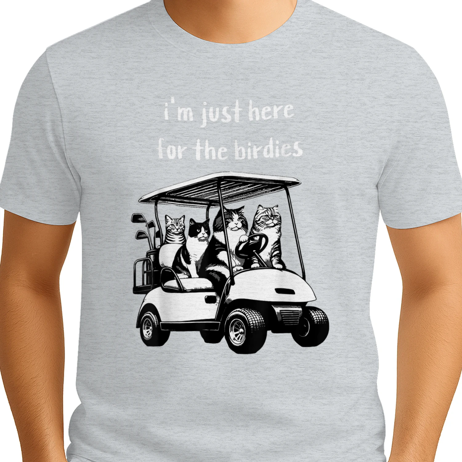 Funny Golf Cat Dad Funny Golf Cart Golfing Men Boy Game Day