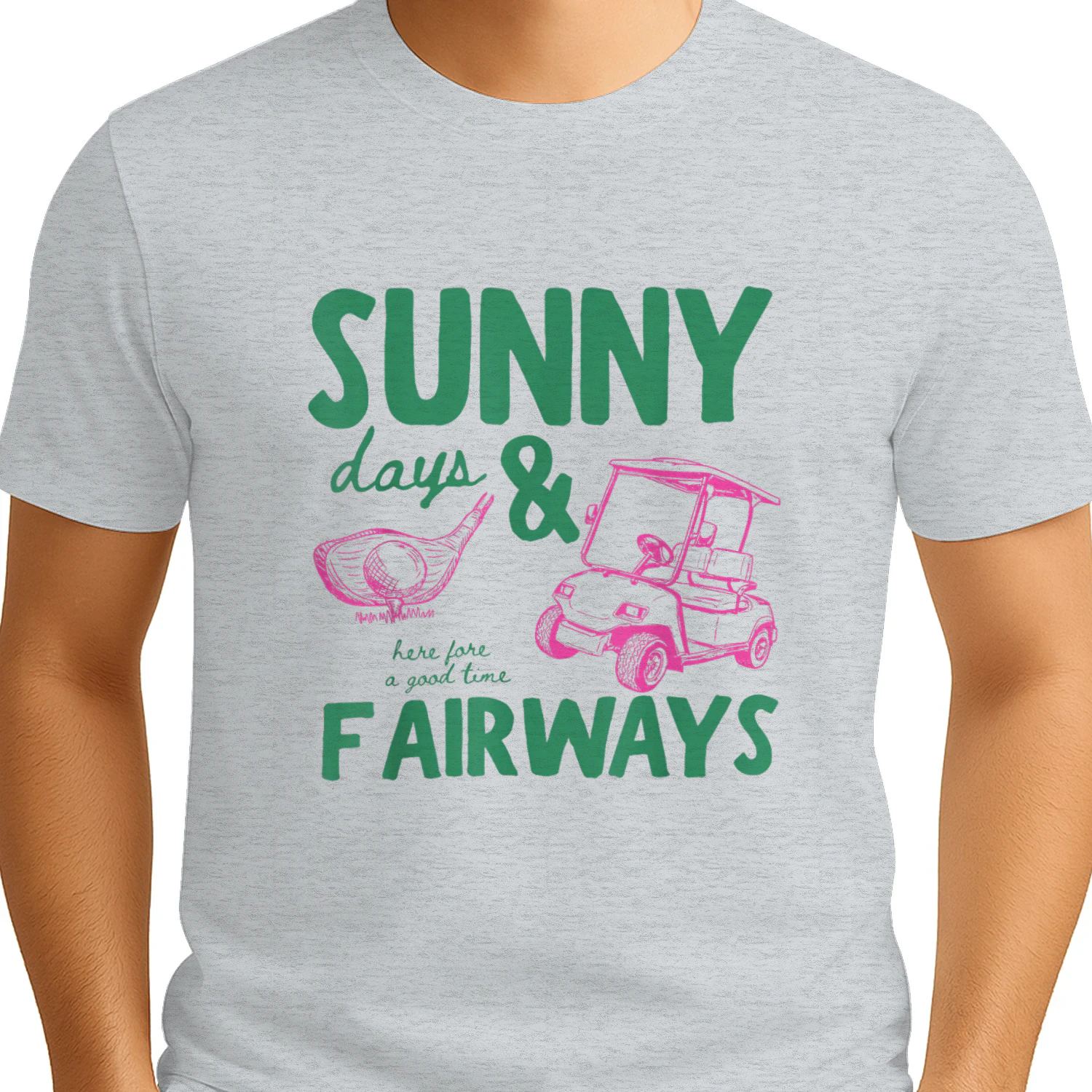 Summer Vacation Sunny Days and Fairways Golf Lover Funny