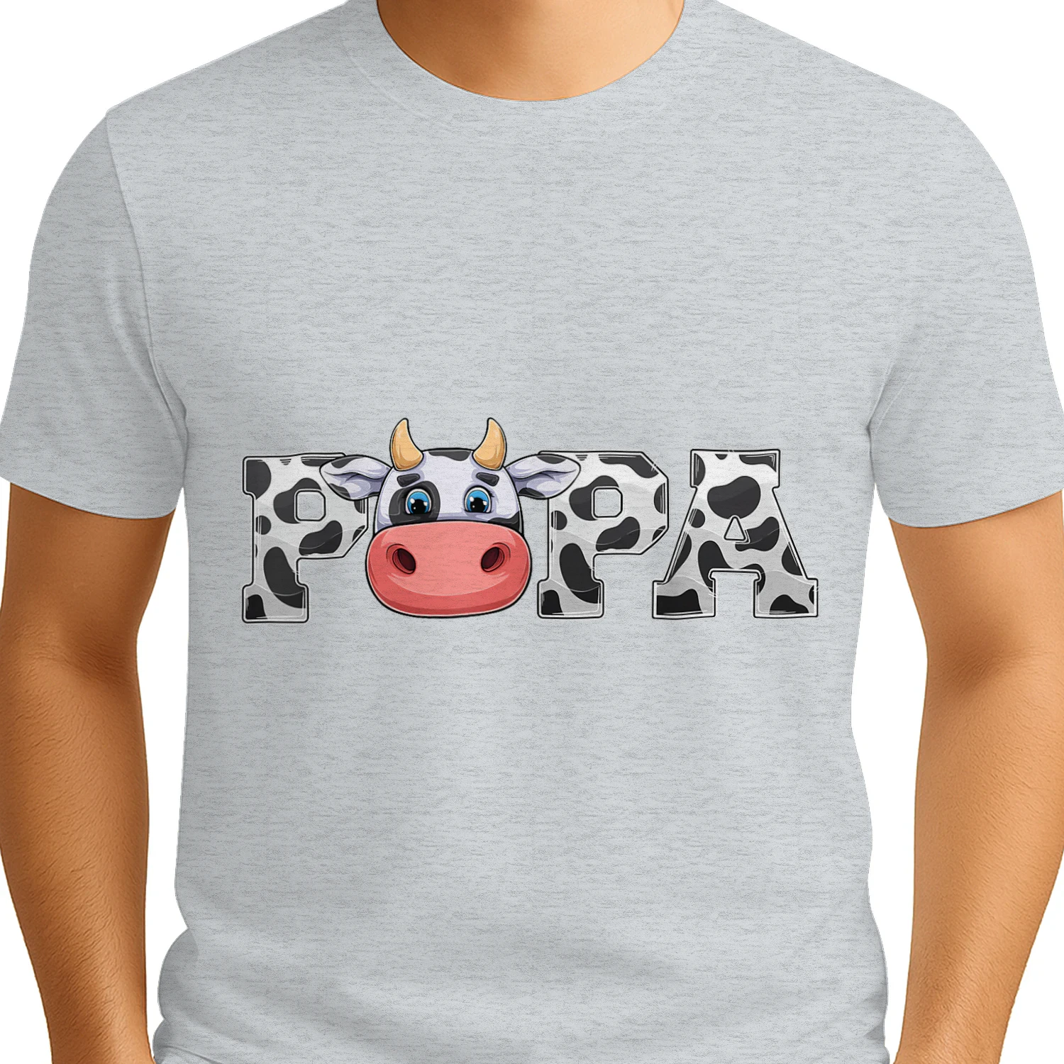 Papa Cow Print Cowboy Animal Pattern Farmer Cow Father Papa