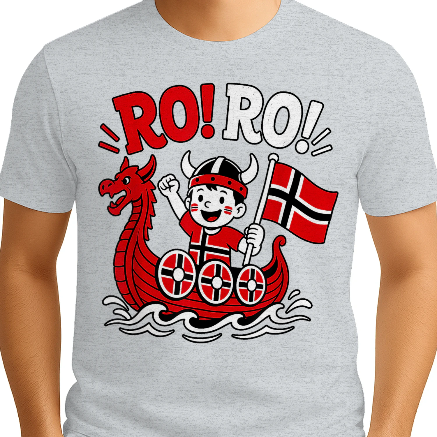 Ro Ro Funny Norway Viking Cartoon Kids Norwegian