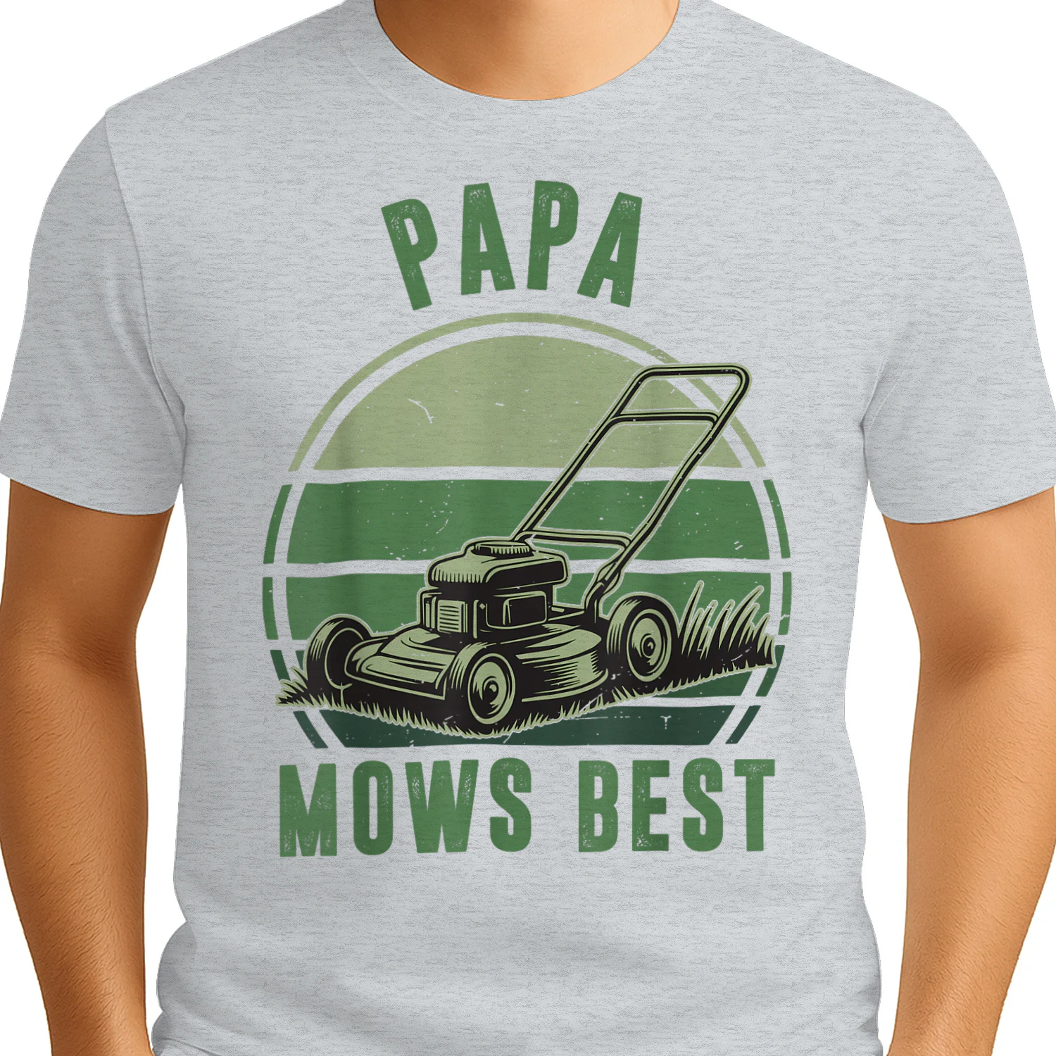 Papa Mows Best Push Lawn Mowing Mower Father Funny Dad Gift