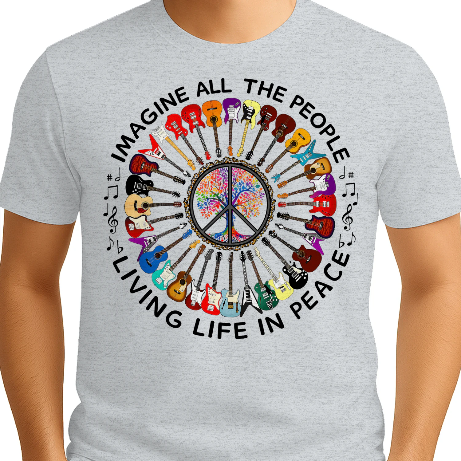 Guitar Imagine All The Peolpe Living Life In Peace