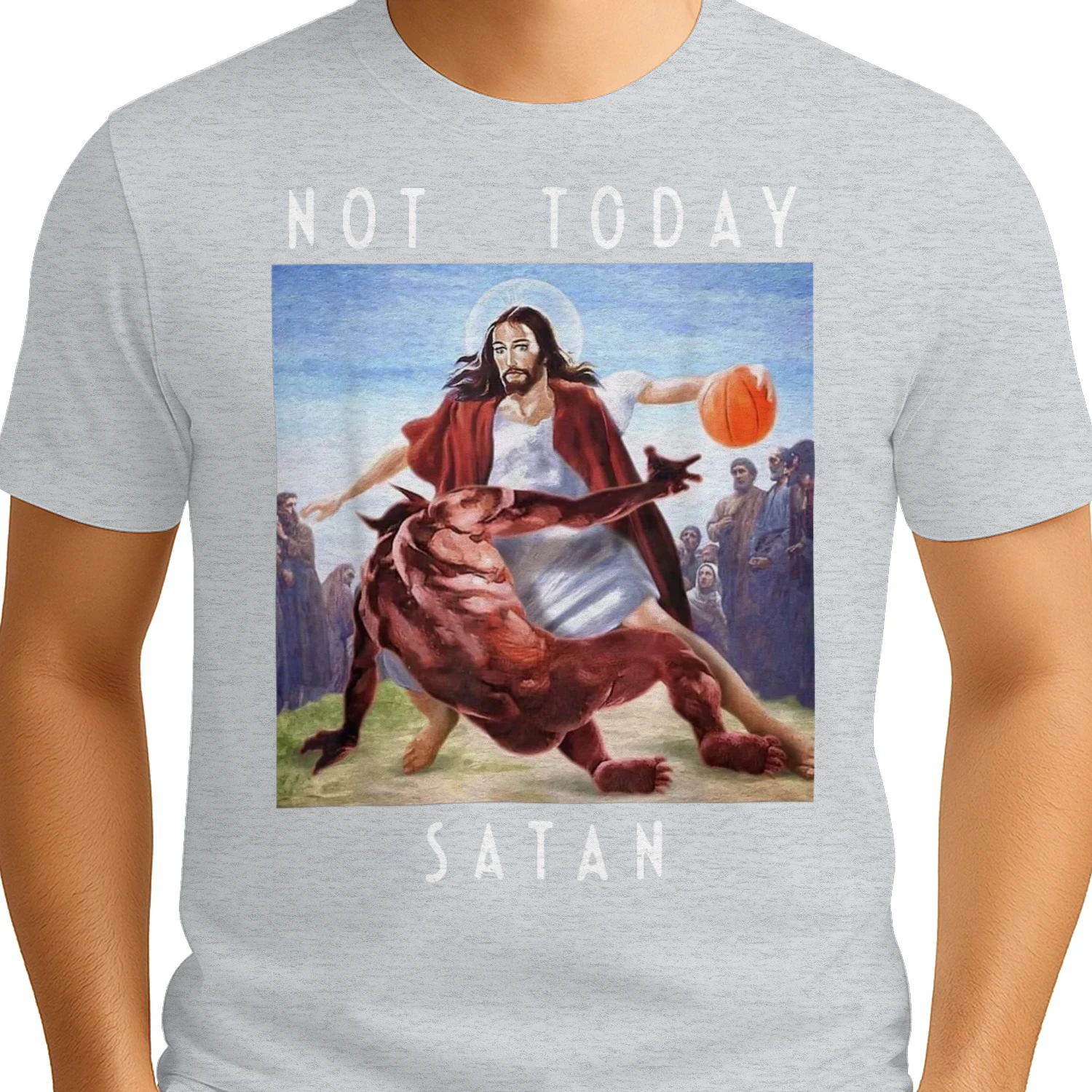 Not Today Satan  Jesus vs Satan in Basketball