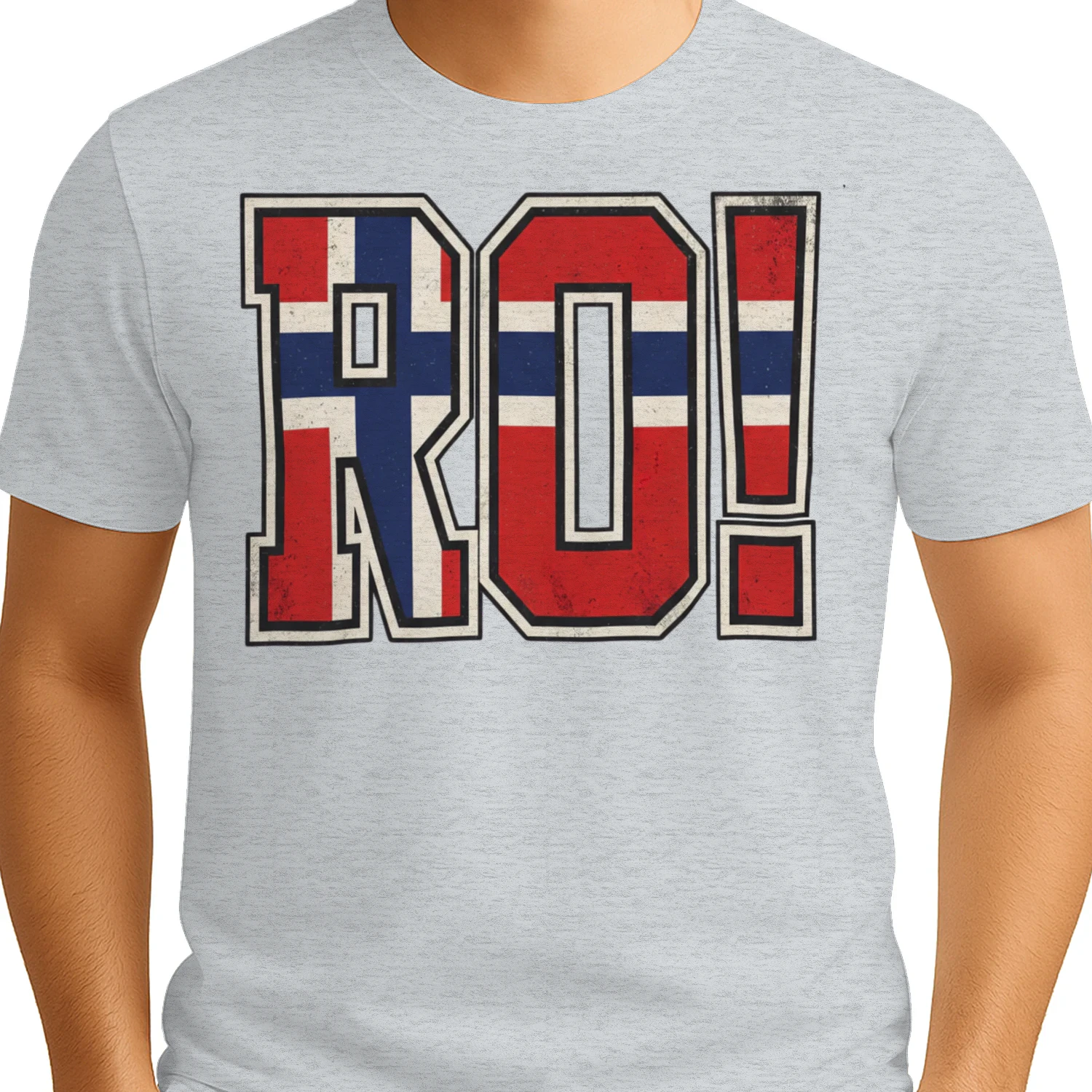 Norwegian Flag Letters Soccer Match Fan