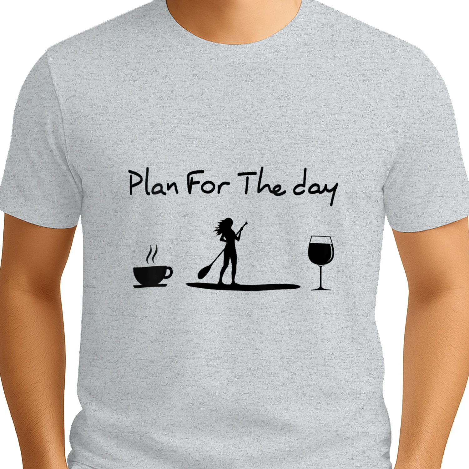 Womens Plan For The Day Coffee Paddleboard Wine