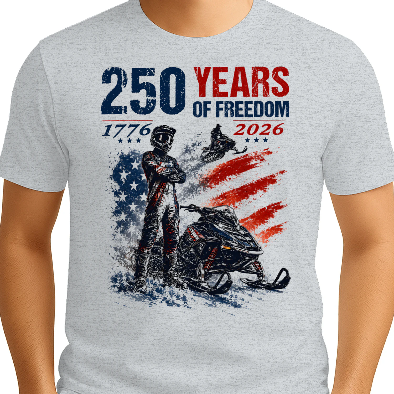 Snowmobile Sled 250 Years Of Freedom