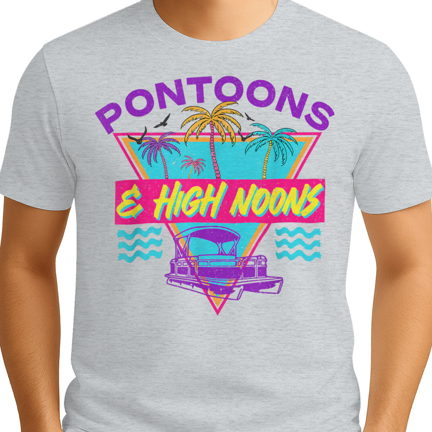Pontoons And High Noons Trendy Summer Retro Pontoon Boat