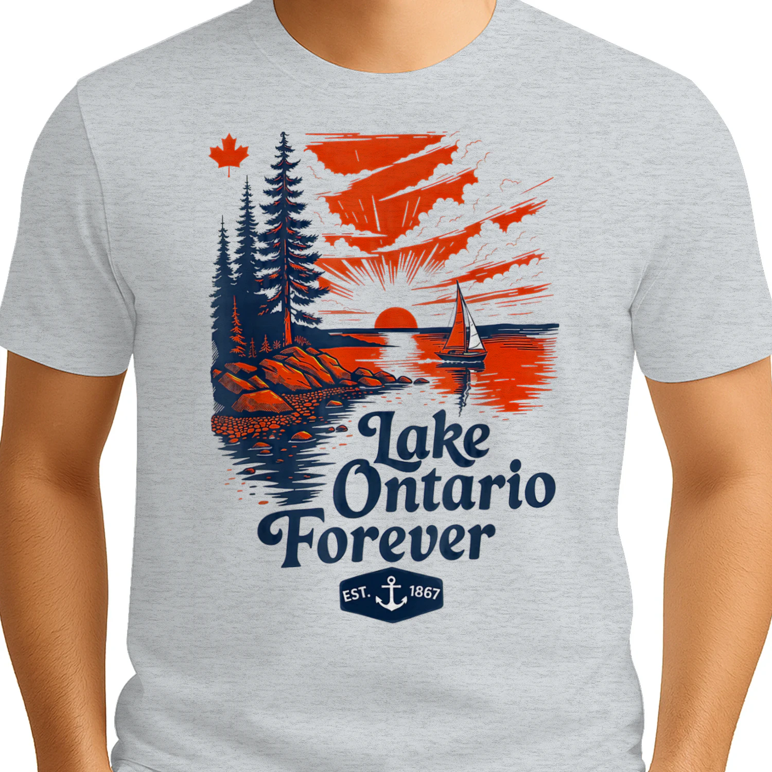 Lake Ontario Forever Canada Vintage Sunset