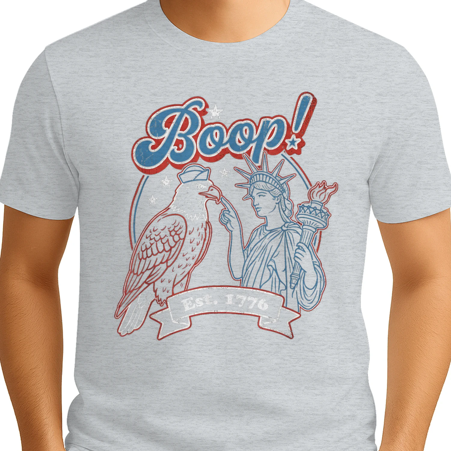 Boop 4th of July Retro Eagle Liberty America Vintage USA