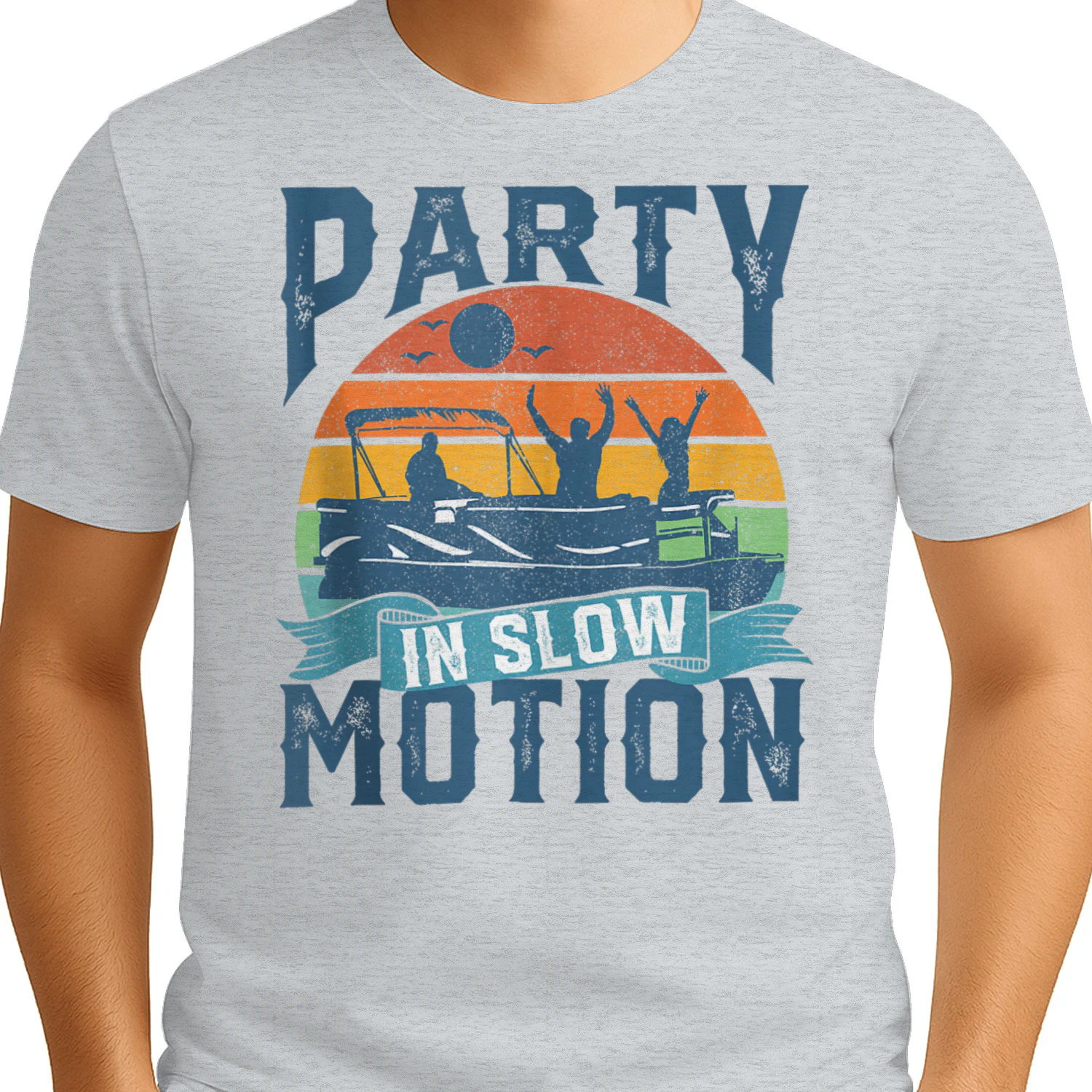 Party In Slow Motion Pontoon Lake Pontooning Boating Gift Tank