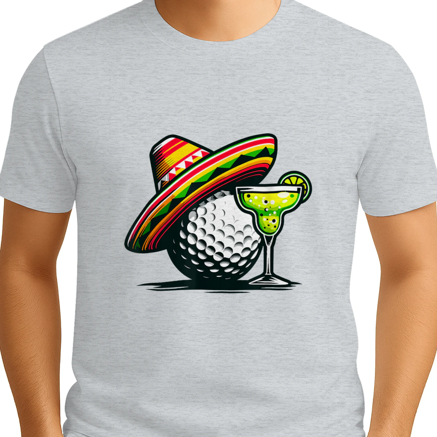 Cinco de Mayo Golf Ball with Sombrero and Margarita Golfer