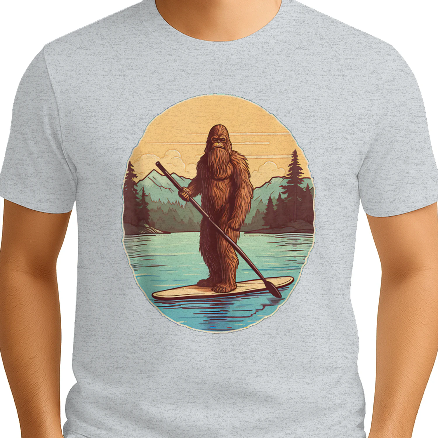 Funny Paddleboarding Bigfoot Paddleboard SUP