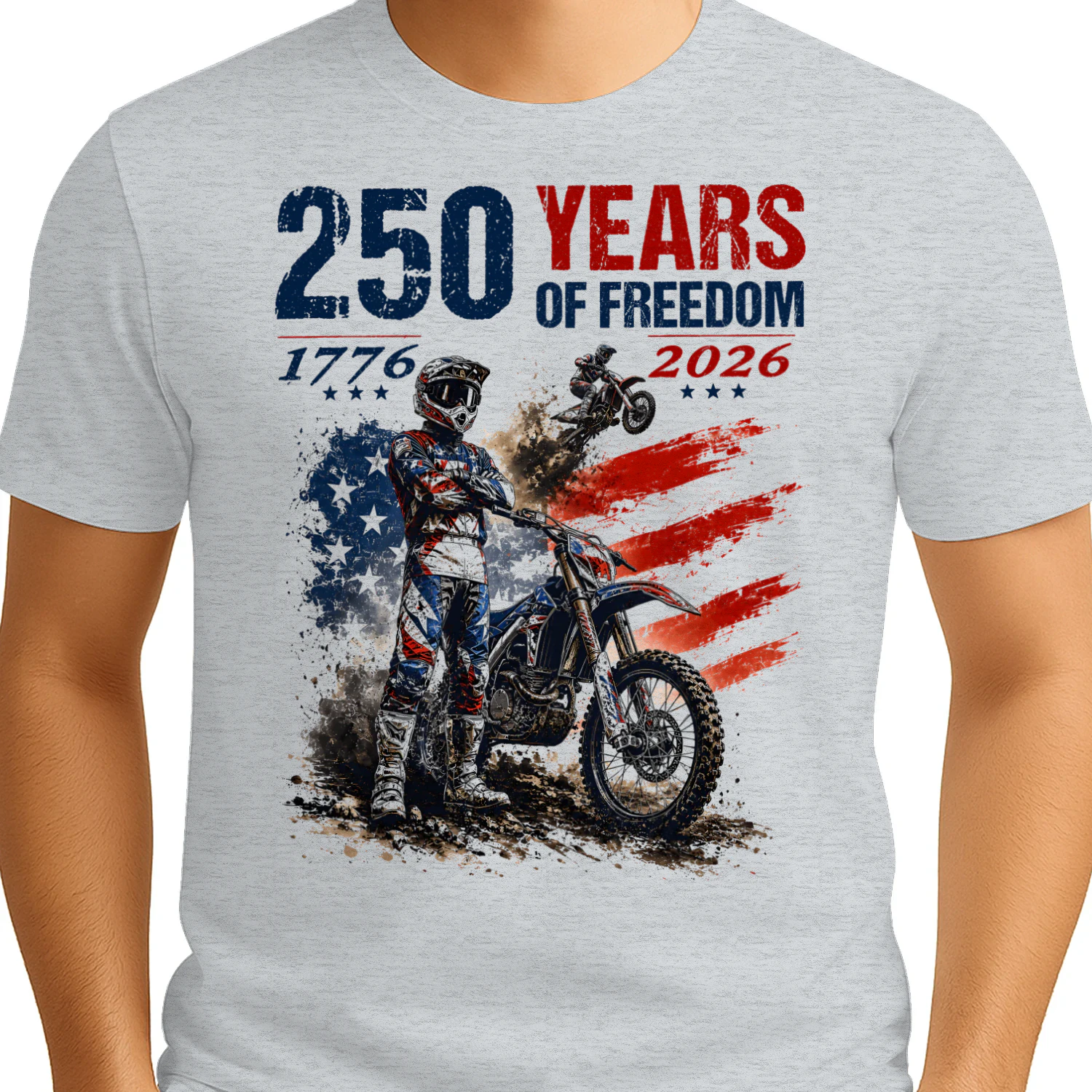 Dirt Bike Motocross 250 Years Of Freedom