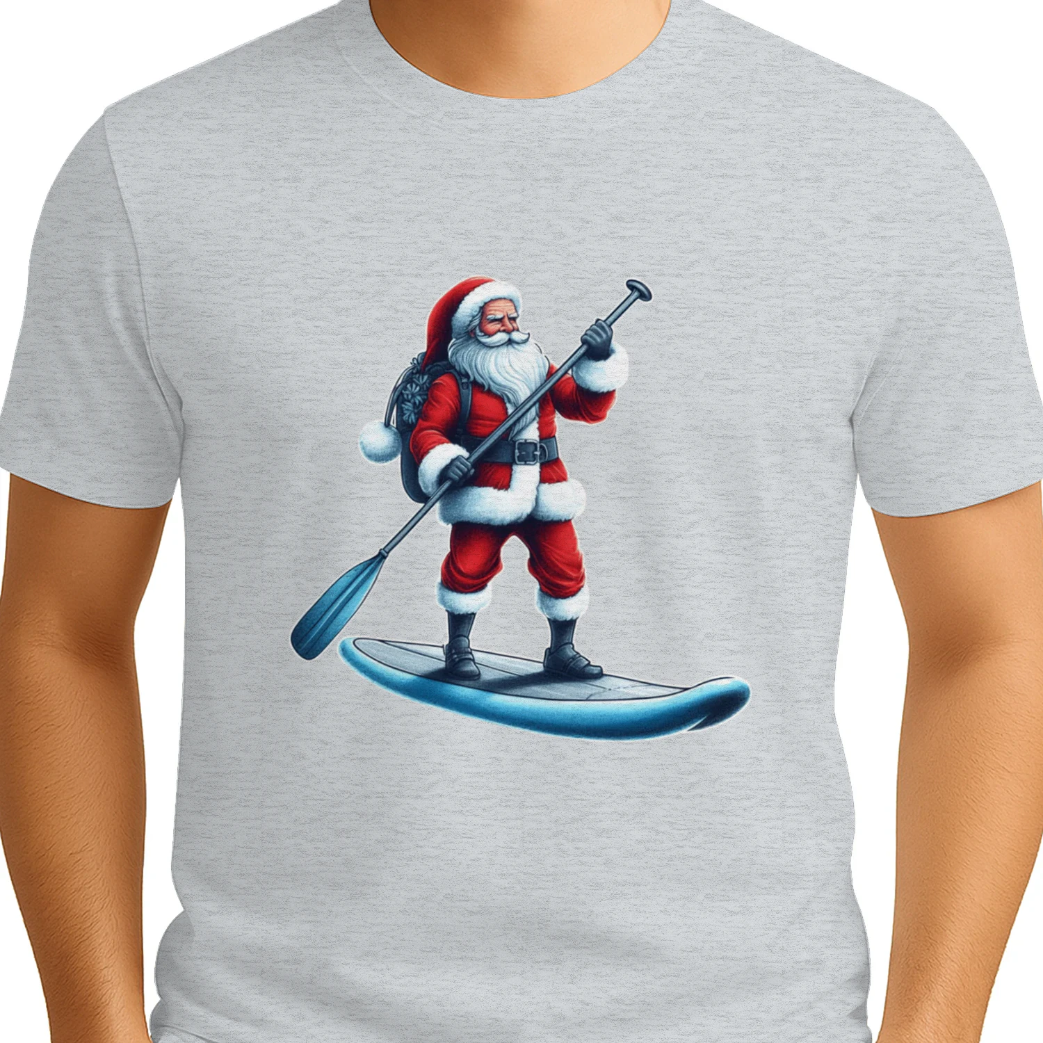 Stand-up Paddleboarding Santa Funny Hobbies