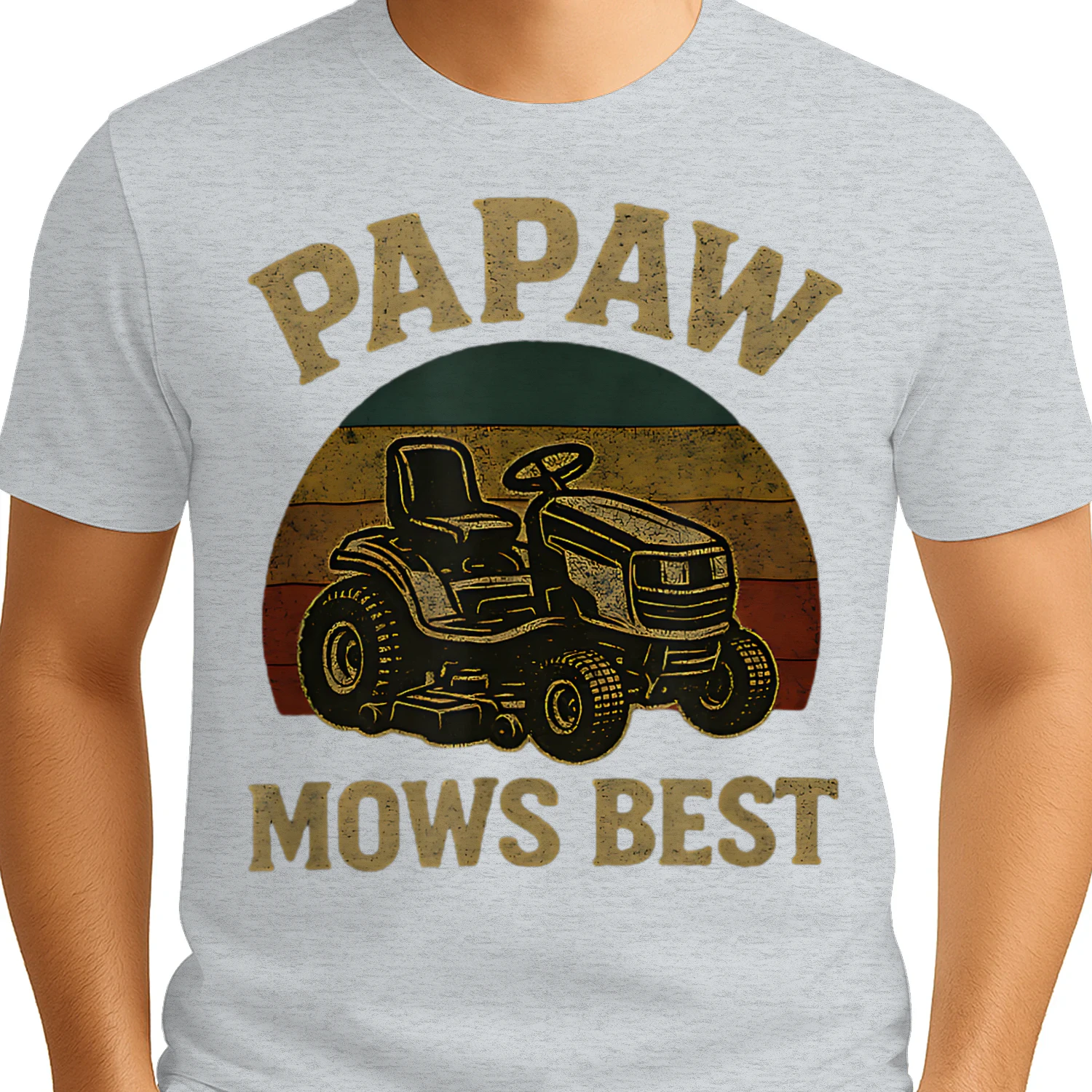 Papaw Mows Best Funny Retro Lawn Mowing