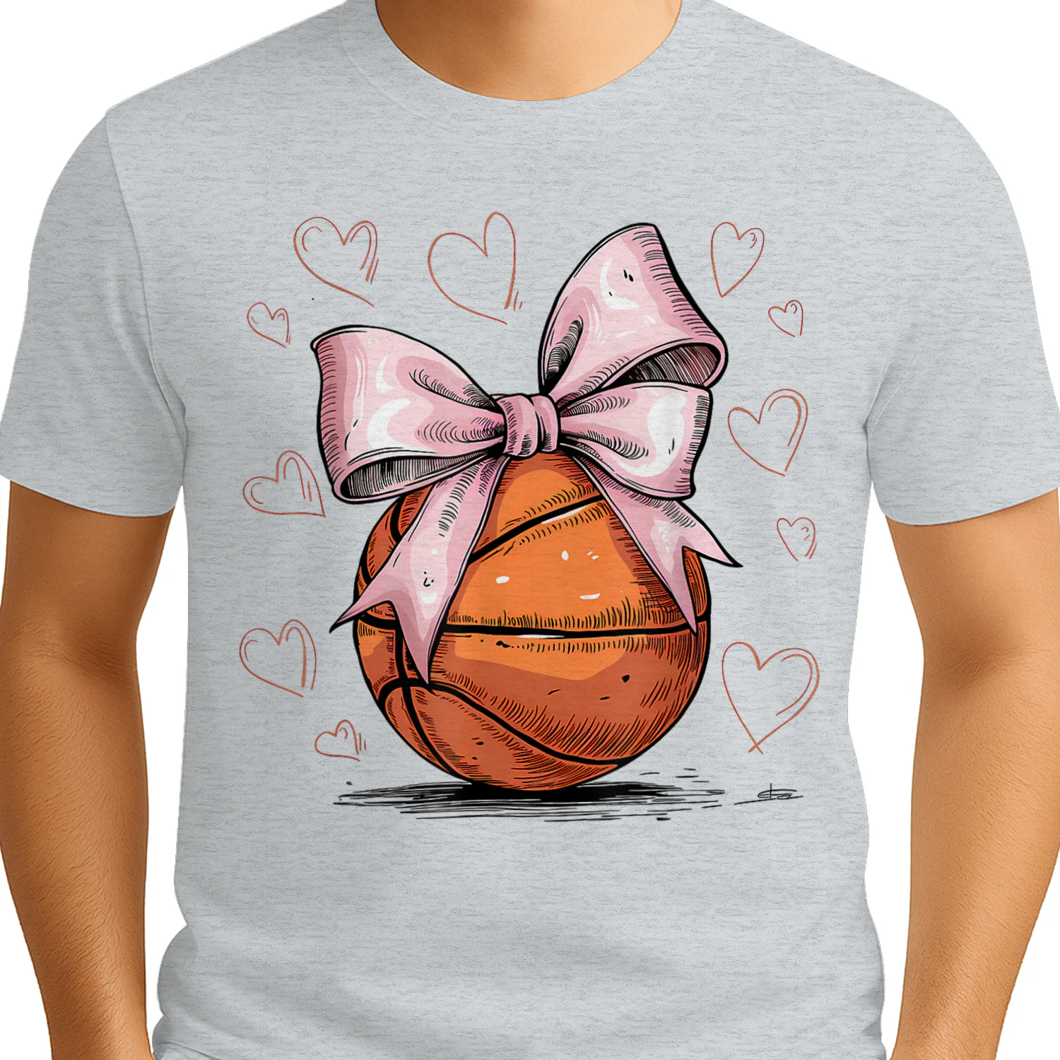 Basketball Coquette Bow Cute Basketball Player_1