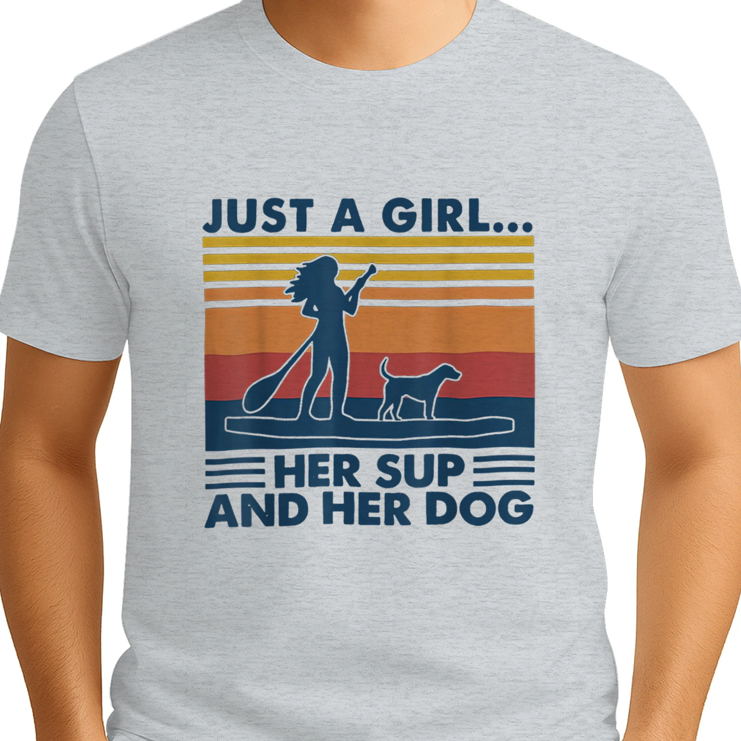 Just A Girl Her Sup And Her Dog Paddleboarding