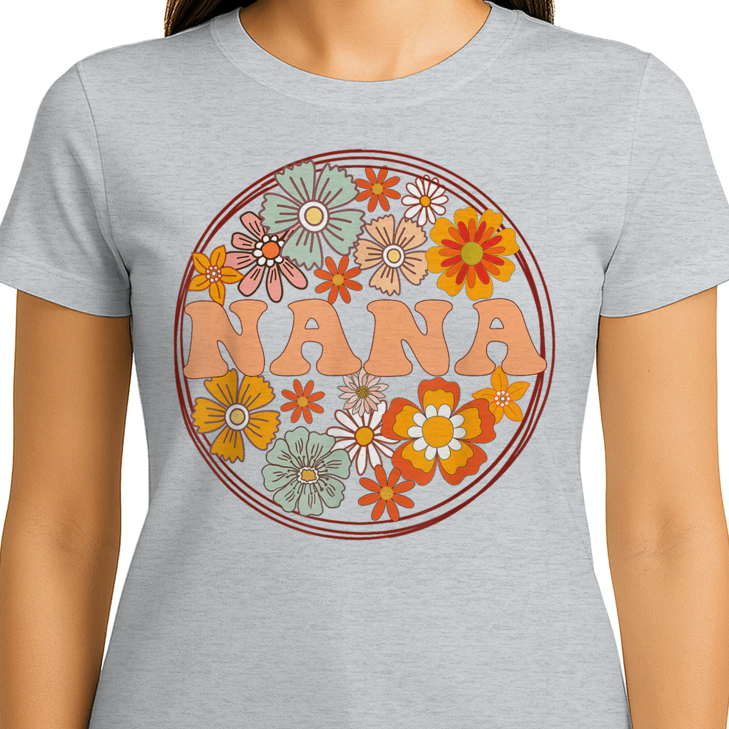Groovy Nana Retro Flowers Women Mother's Day Grandma
