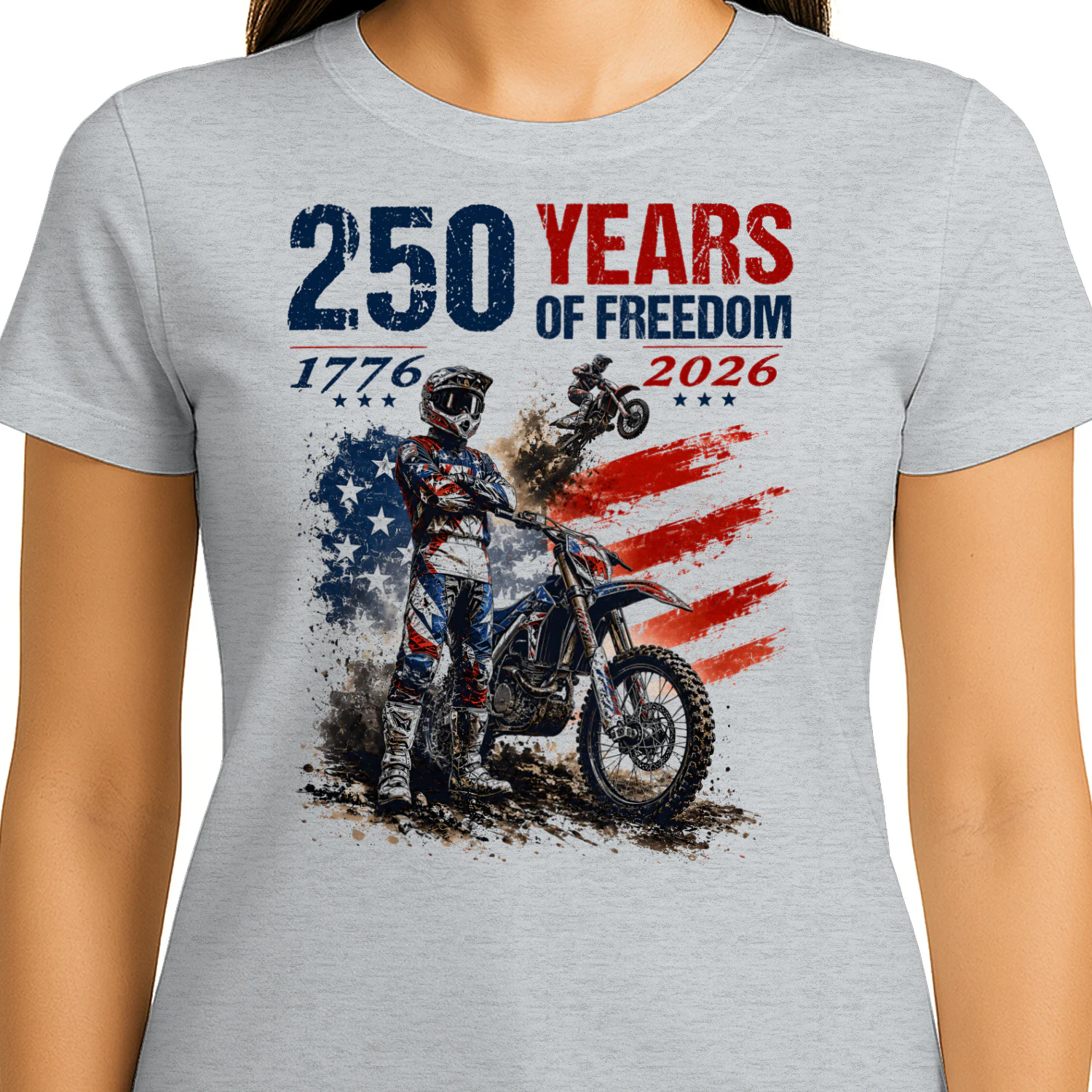 Dirt Bike Motocross 250 Years Of Freedom