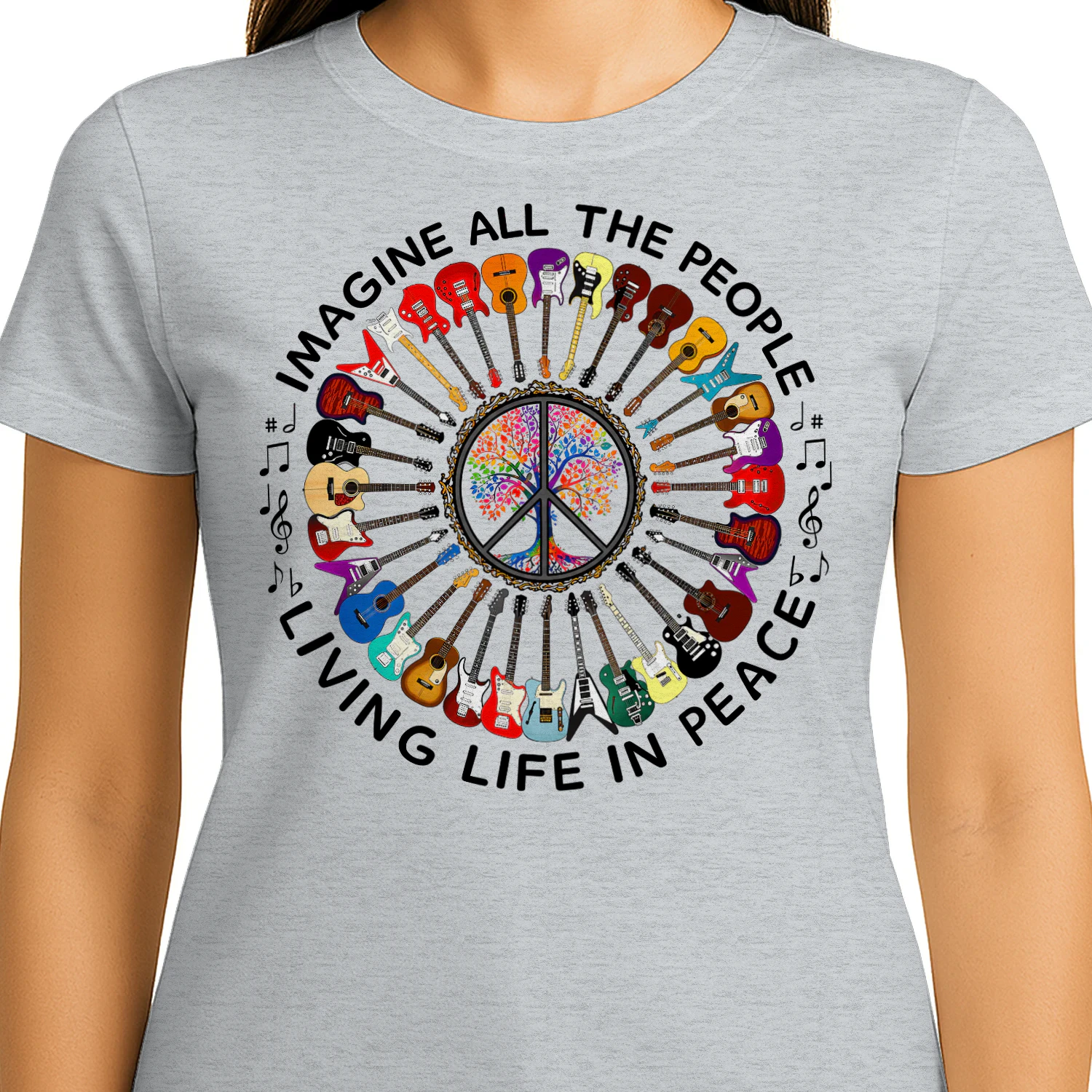 Guitar Imagine All The Peolpe Living Life In Peace