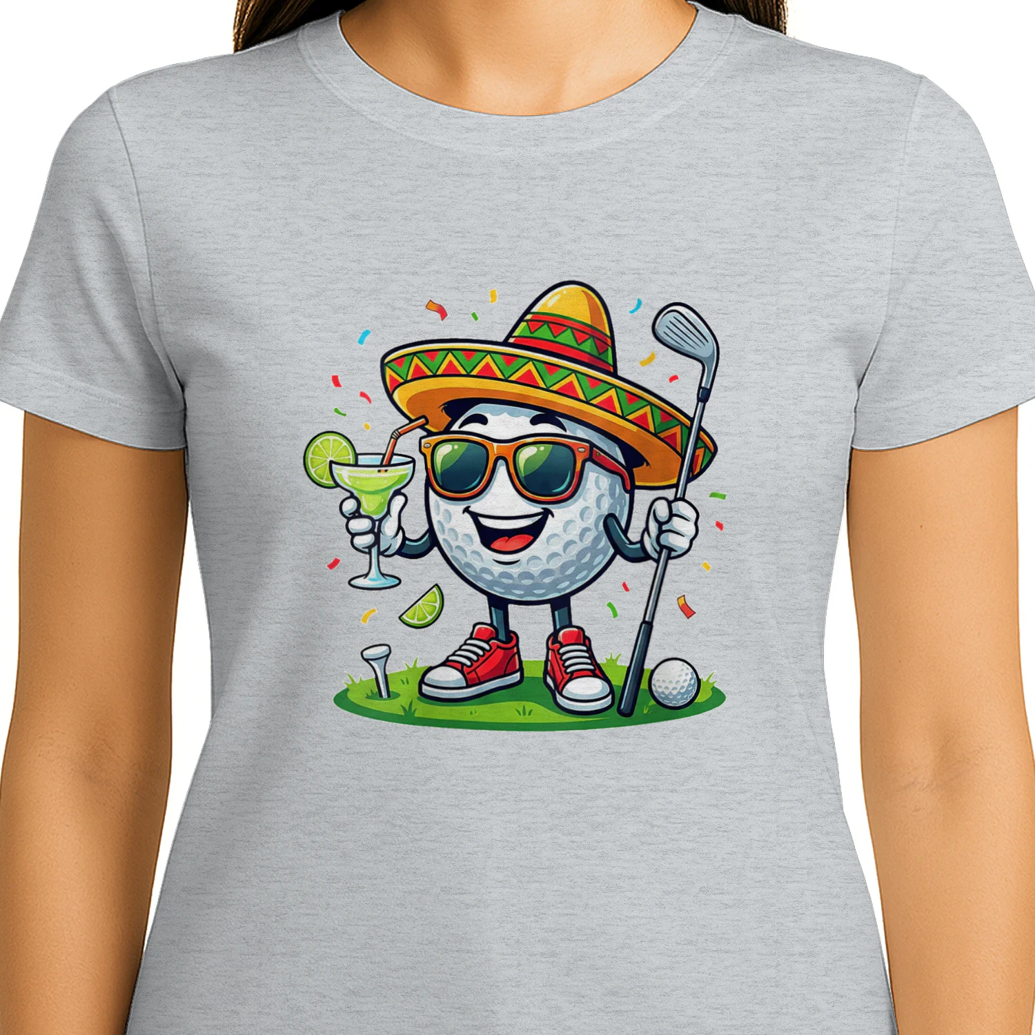 Women's Funny Cinco De Mayo Golf Margarita with Sombrero Fiesta Golf