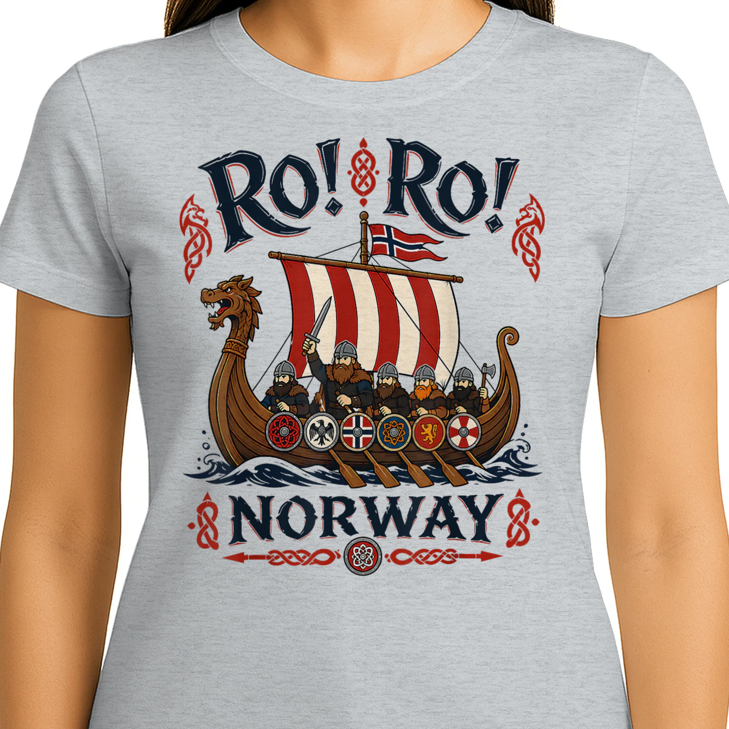 Row Norway Viking Ship Funny Norwegian Saying