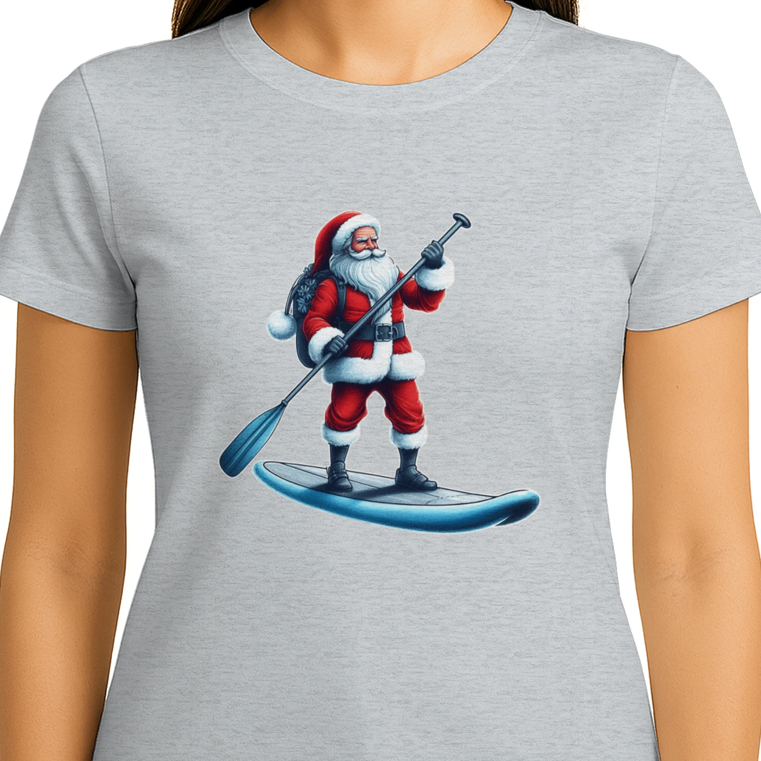 Stand-up Paddleboarding Santa Funny Hobbies