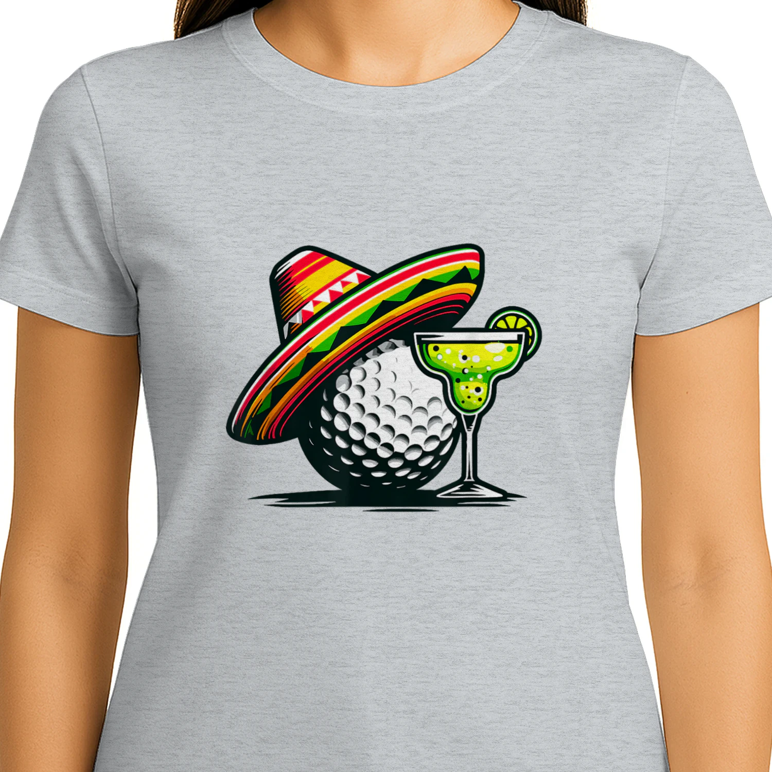 Cinco de Mayo Golf Ball with Sombrero and Margarita Golfer