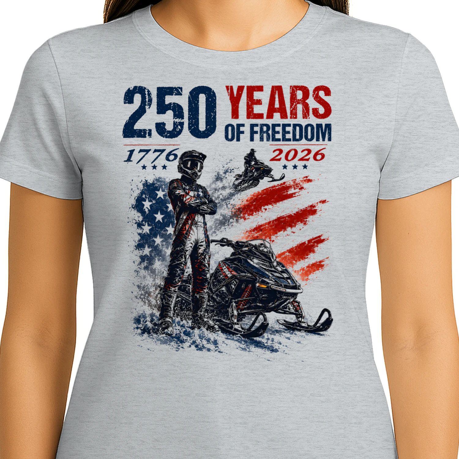 Snowmobile Sled 250 Years Of Freedom