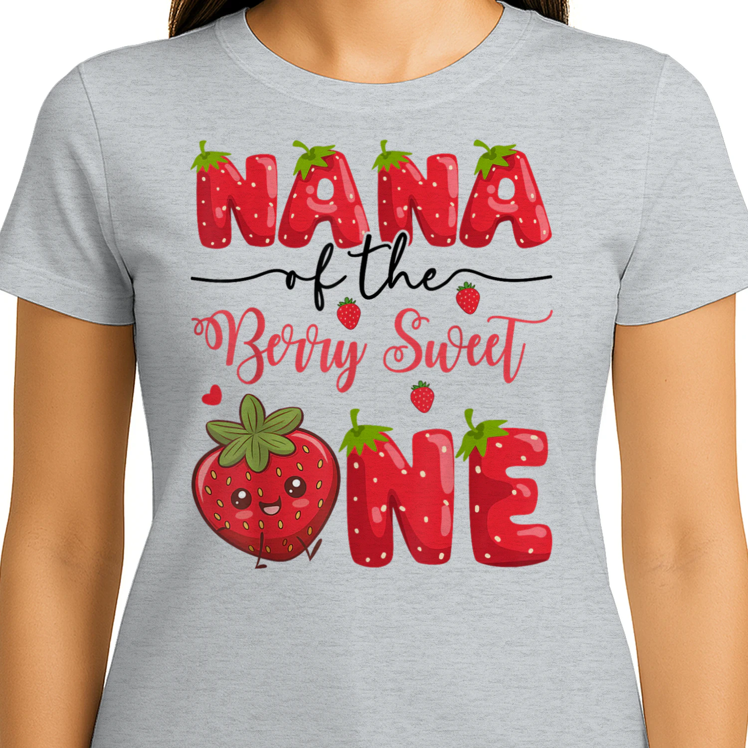 Nana Of The Berry Sweet One Strawberry First Birthday