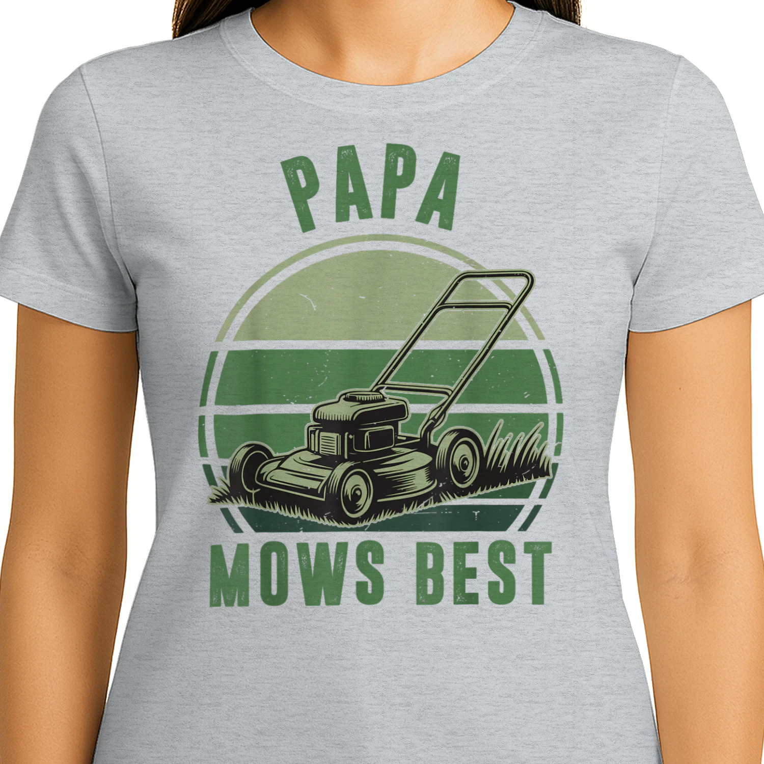 Papa Mows Best Push Lawn Mowing Mower Father Funny Dad Gift