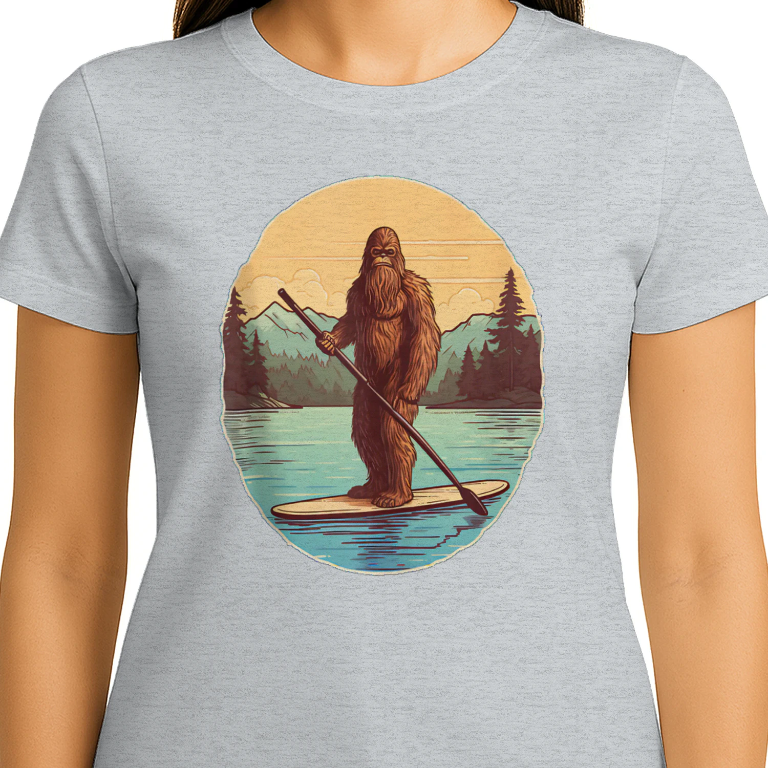 Funny Paddleboarding Bigfoot Paddleboard SUP