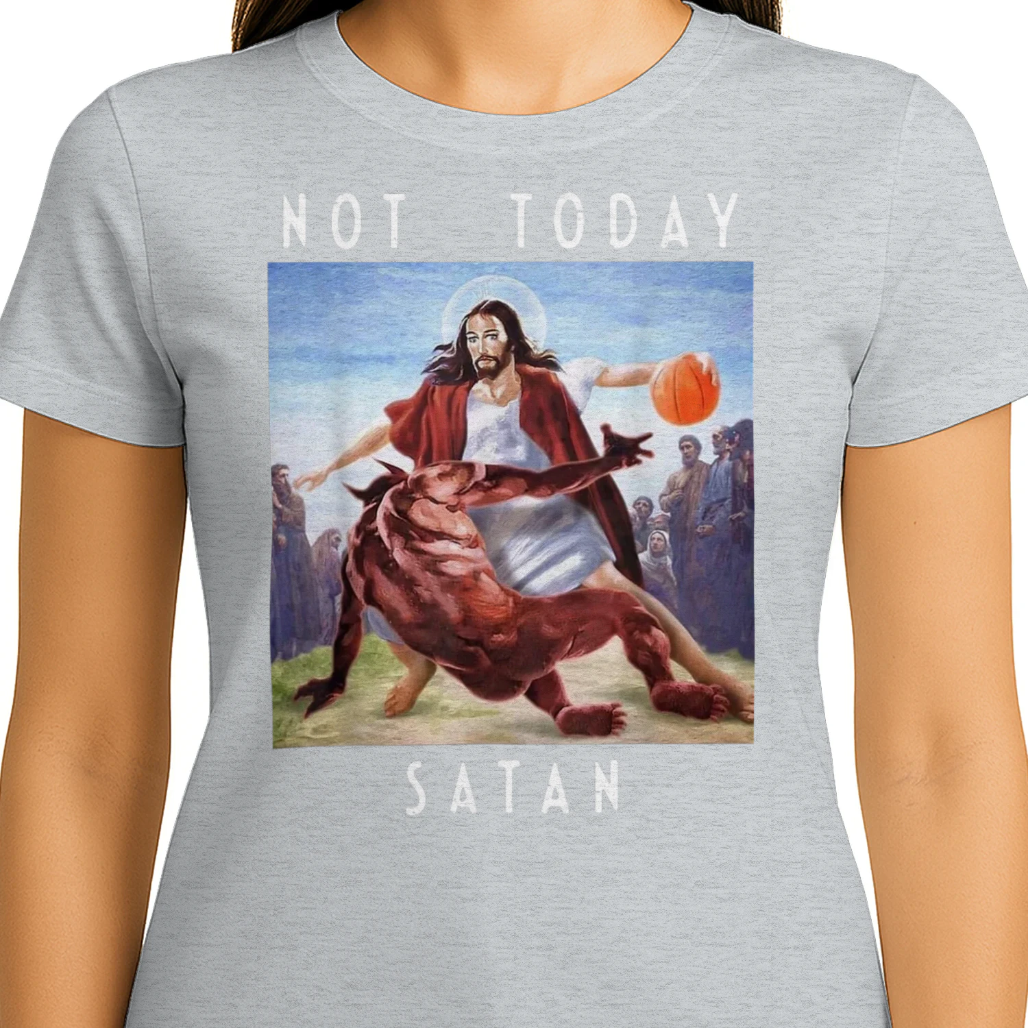 Not Today Satan  Jesus vs Satan in Basketball