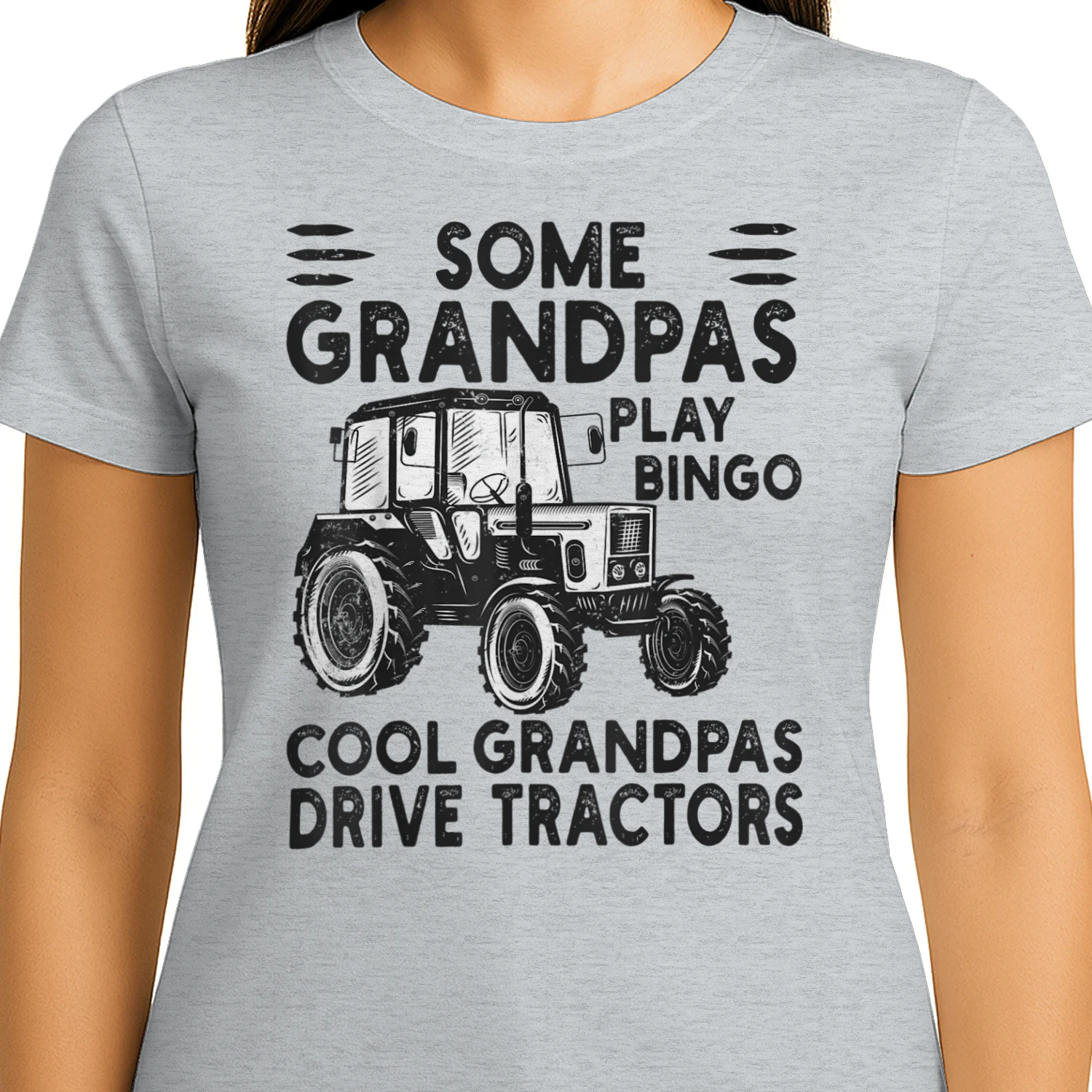 Mens Funny Some Grandpas Play Bingo Cool Grandpas Drive Tractors