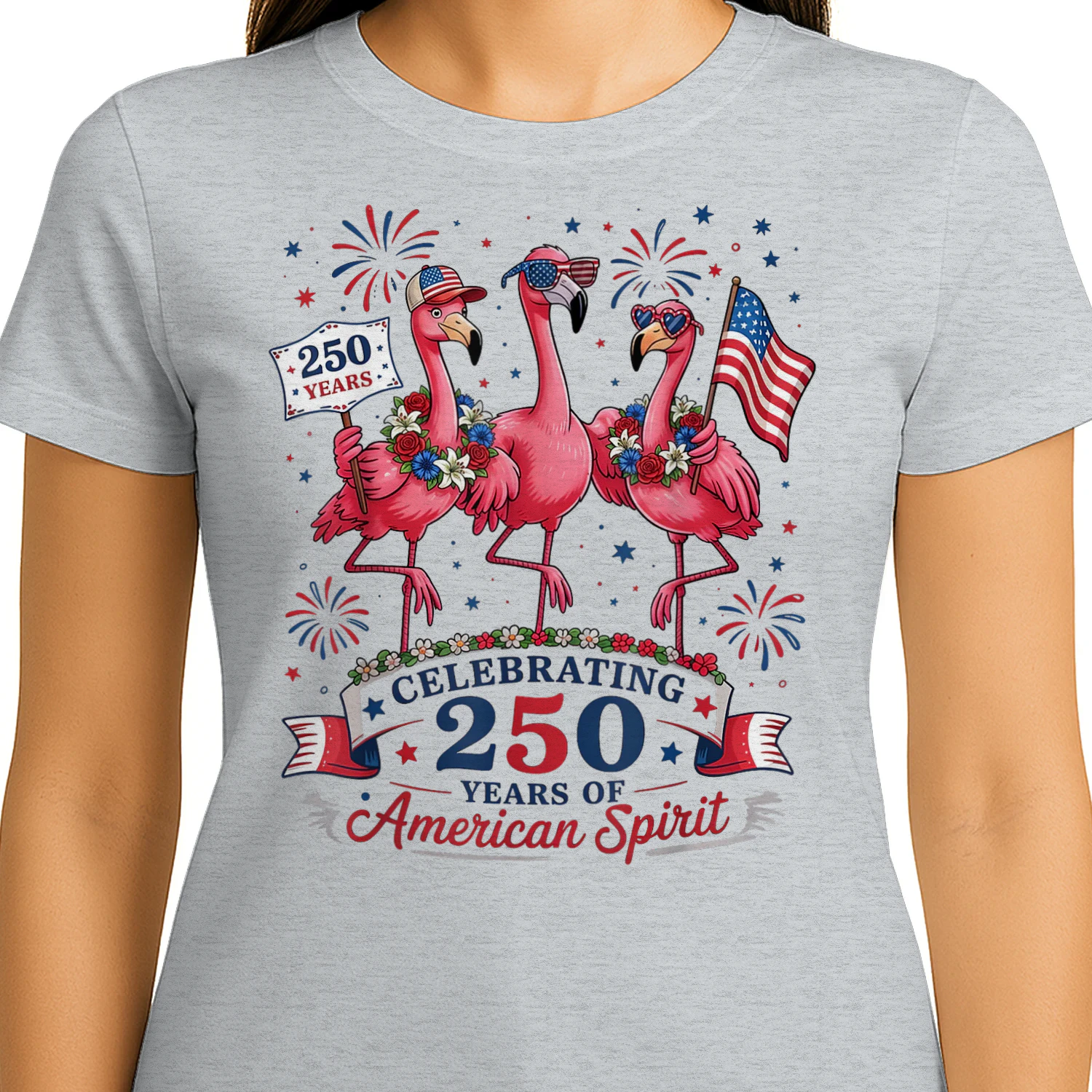 Patriotic Flamingo 250 Years American Spirit